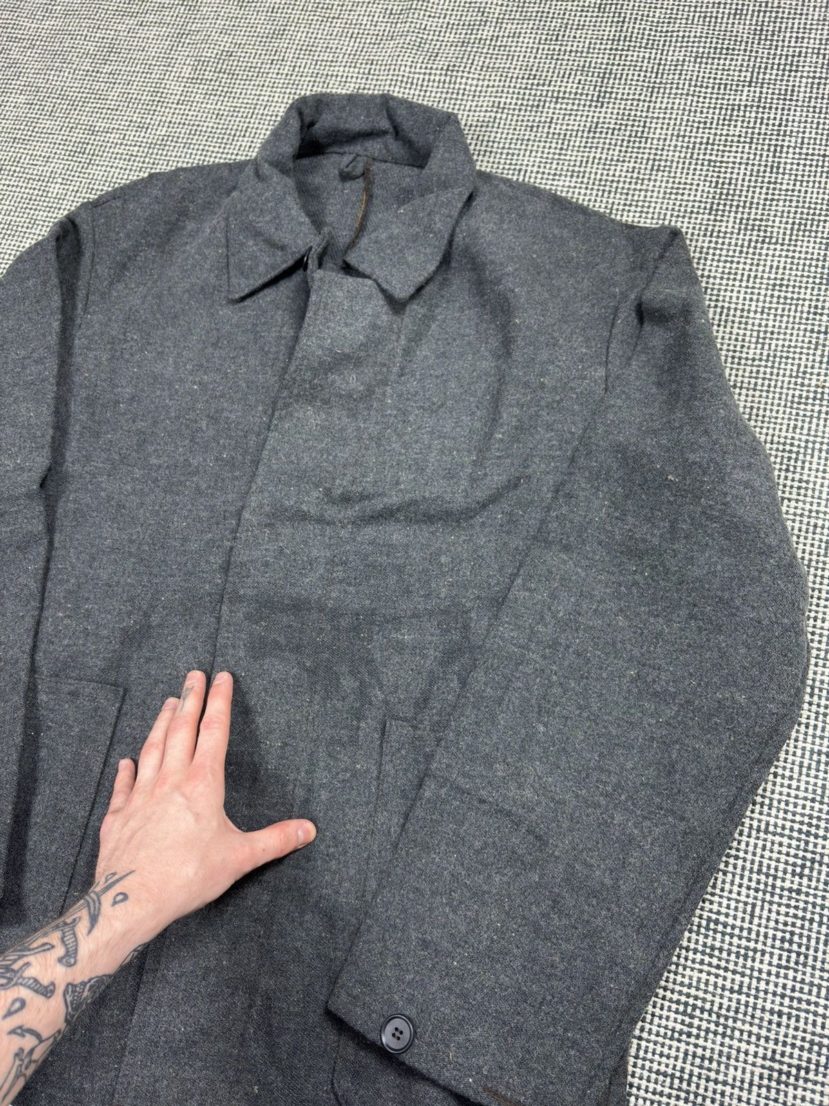Le Laboureur vintage 60s wool heavy duty French chore coat worker Size US L / EU 52-54 / 3 - 5 Thumbnail