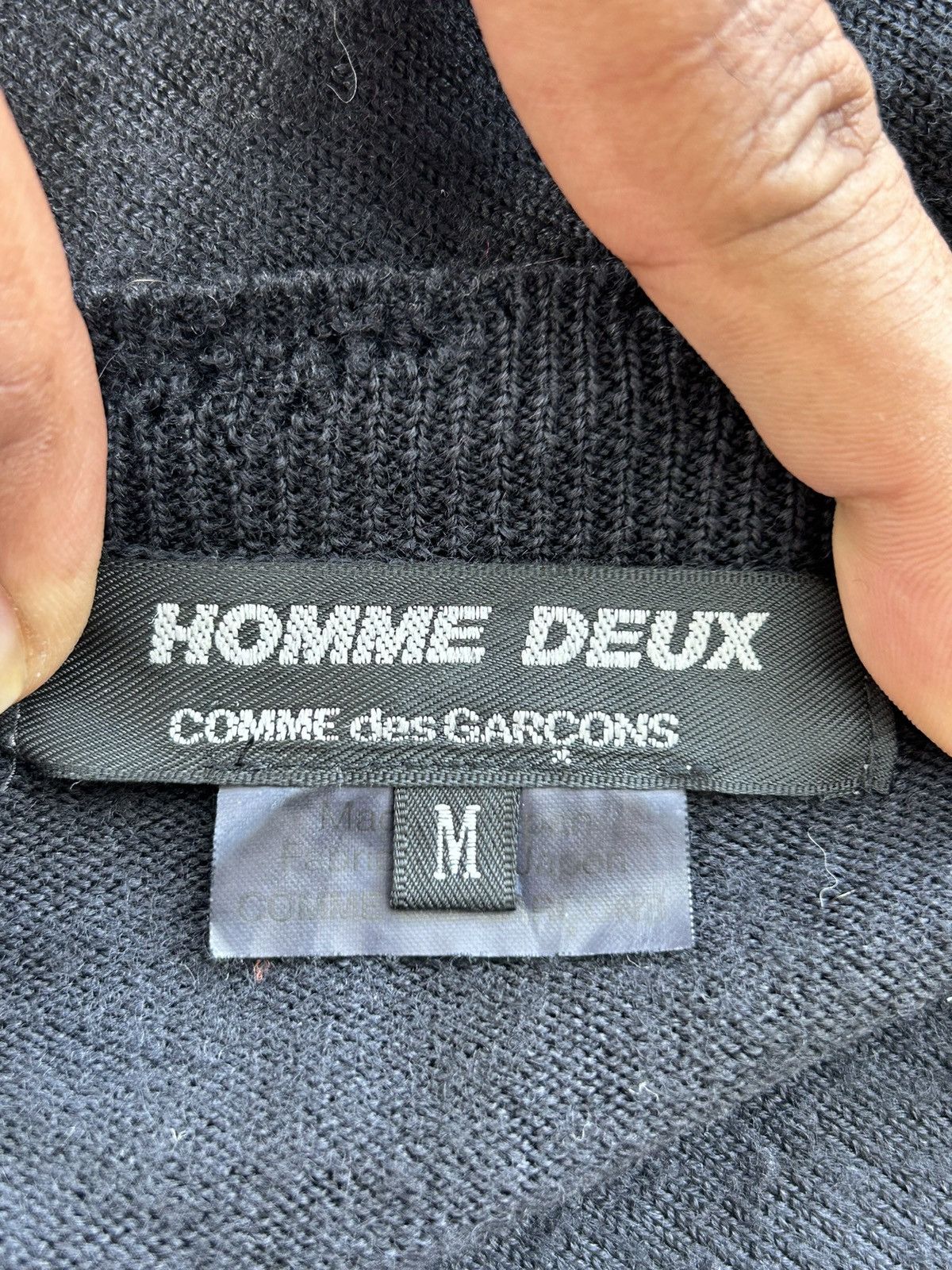 Comme des Garcons Homme Deux CDGHD Wool Fleece Dristresseed Longsleeve Size US L / EU 52-54 / 3 - 6 Thumbnail