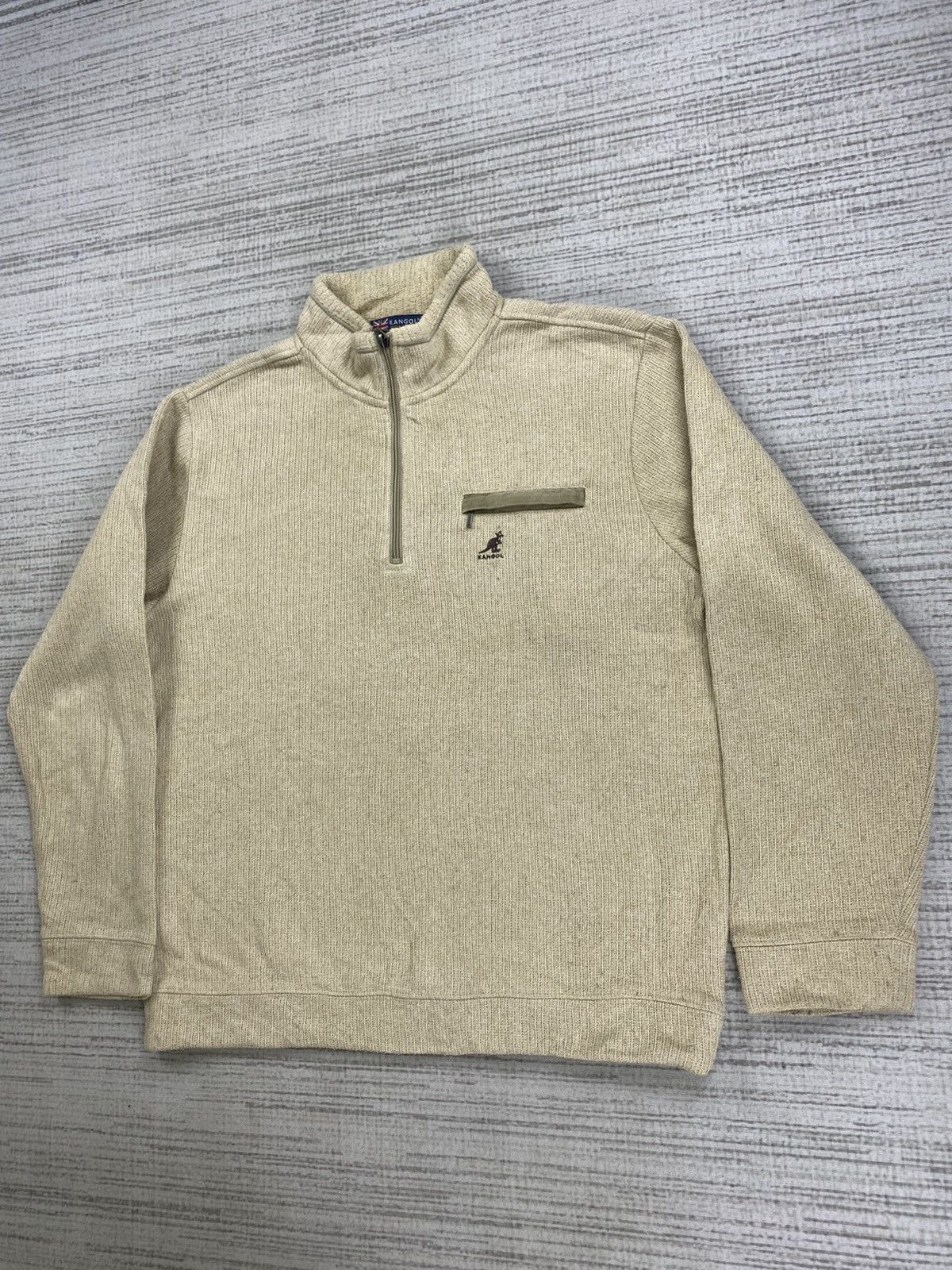 Kangol × Vintage Vintage 90s Kangol Embroidery Logo Halfzipper Sweatshirt Size US M / EU 48-50 / 2 - 4 Thumbnail
