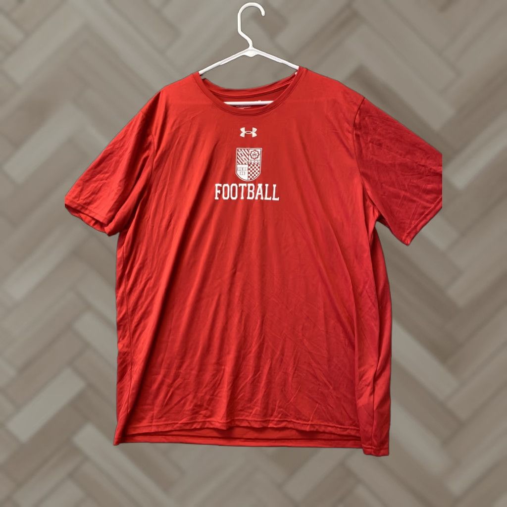 Under Armour Under Armour T-Shirt XL Red Crew Neck Short Sleeve Spell Out Loose Man Mens Adult XL Red Under Armour Shirt Size XL / US 12-14 / IT 48-50 - 1 Thumbnail