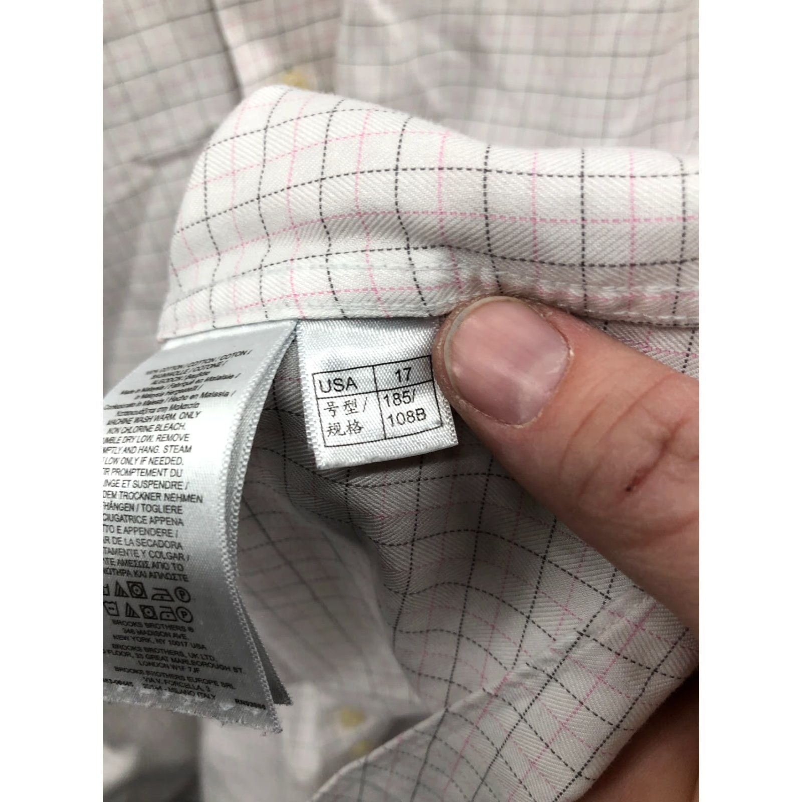 Brooks Brothers Brooks Brothers Regent Shirt Size 17 Mens White Long Sleeve Spread Collar Shirt Size US XL / EU 56 / 4 - 7 Thumbnail