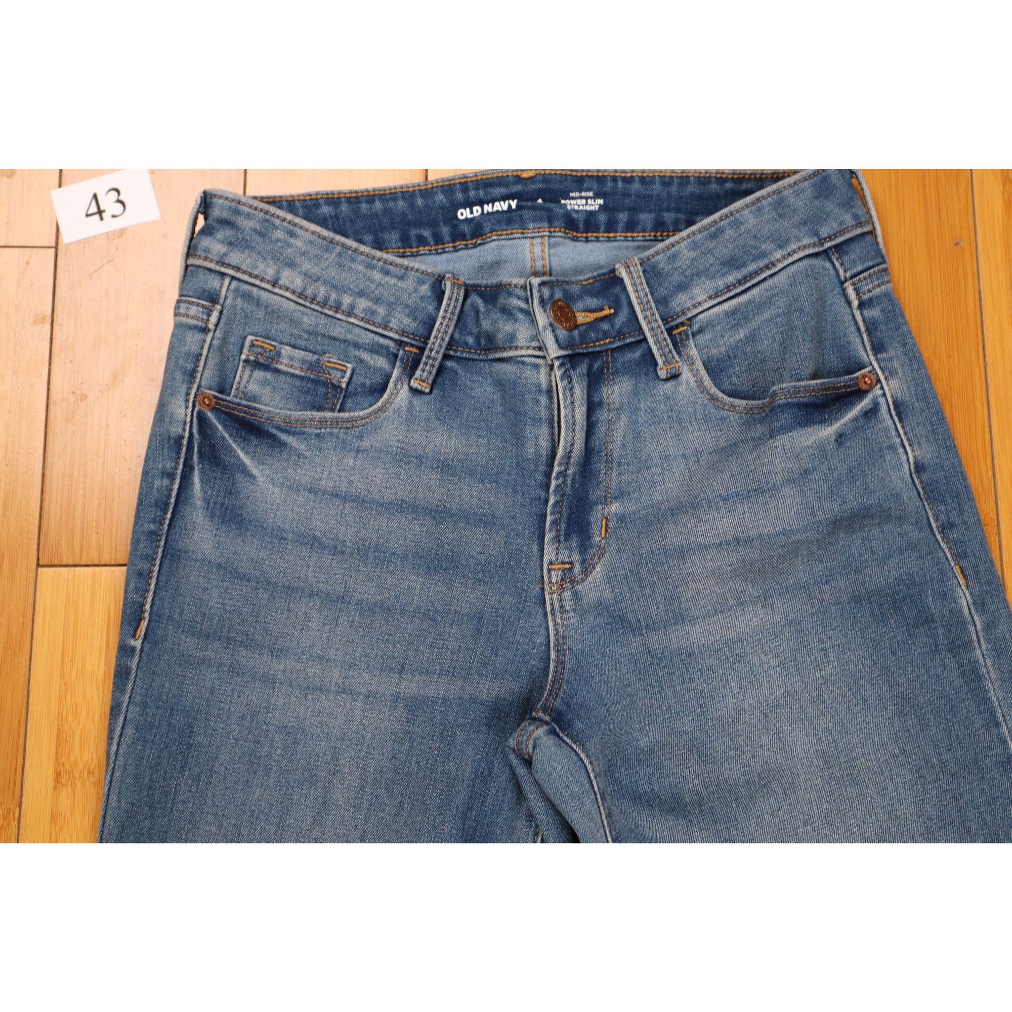 Old Navy Old Navy Mid-Rise Power Slim Straight Jeans - Size 4 Size 27" / US 4 / IT 40 - 3 Thumbnail