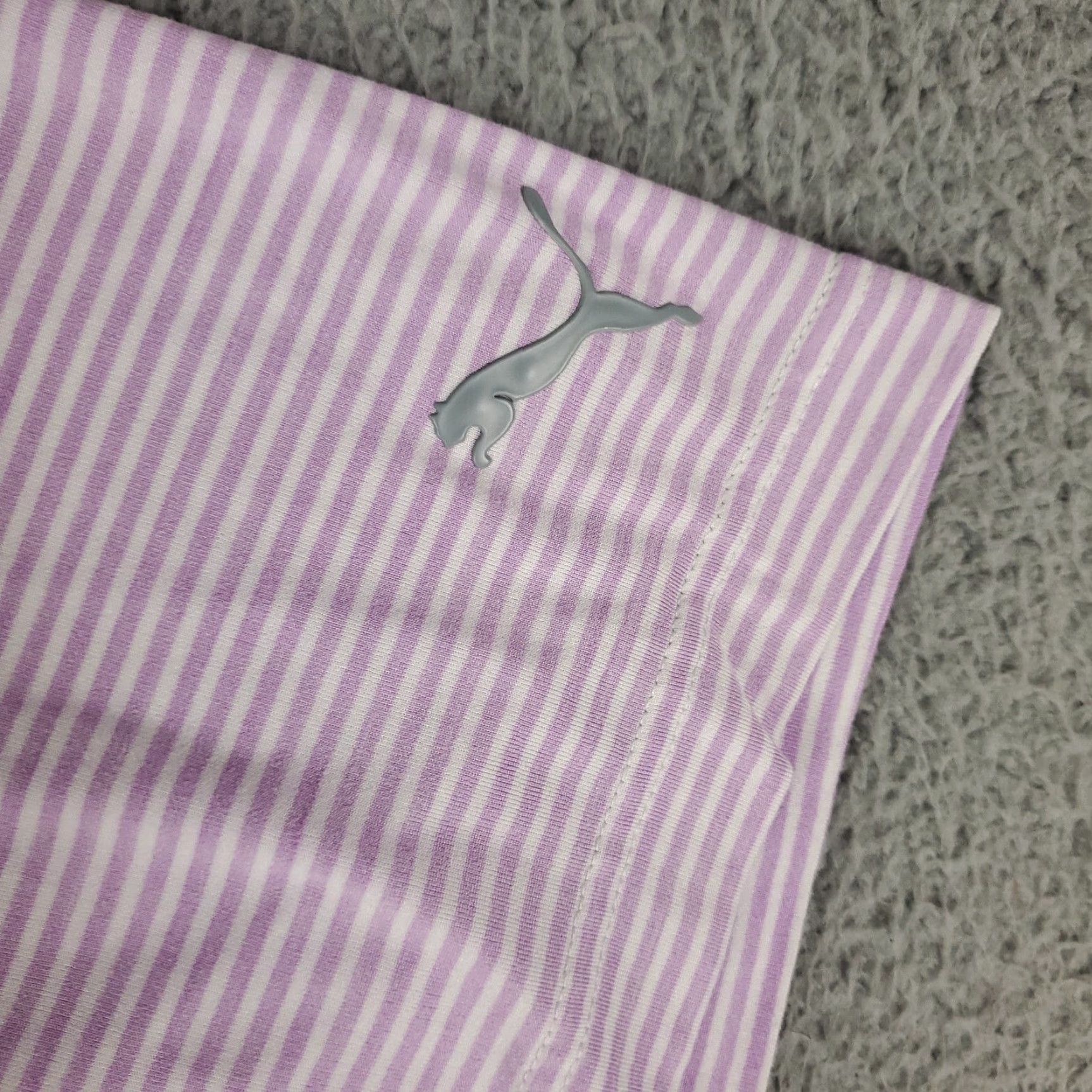 Puma Puma Polo Shirt Mens 2XL Purple Striped Polo Shirt Casual Golf Short Sleeve Size US XXL / EU 58 / 5 - 4 Thumbnail