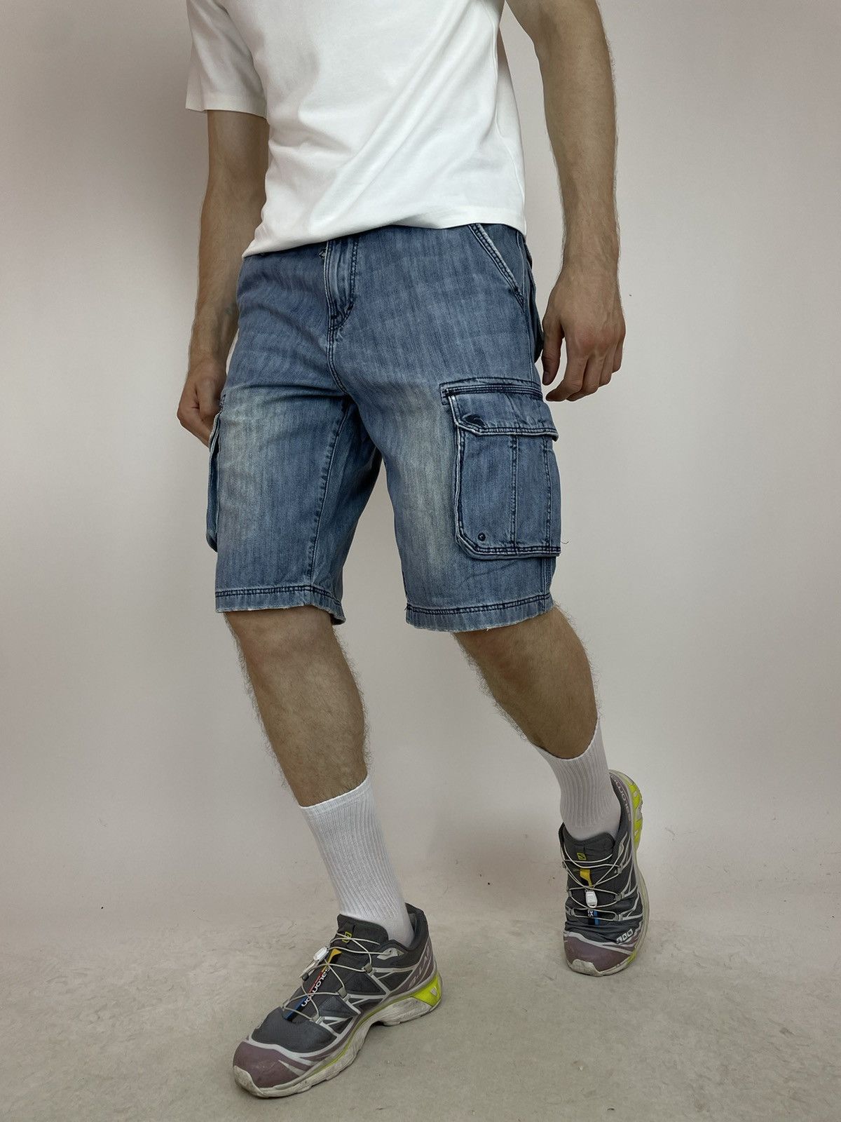 Quiksilver QUIKJEAN Denim Shorts Vintage Rap Hip-Hop skateboarding Size US 32 / EU 48 - 5 Thumbnail
