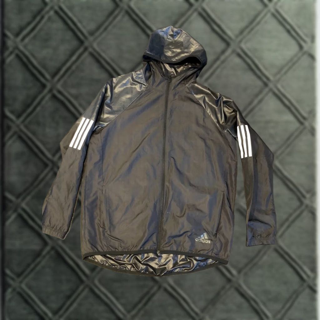 Adidas Adidas Windbreaker Full Zip Training Hooded Jacket Mens Size Large Black Size US L / EU 52-54 / 3 - 1 Thumbnail