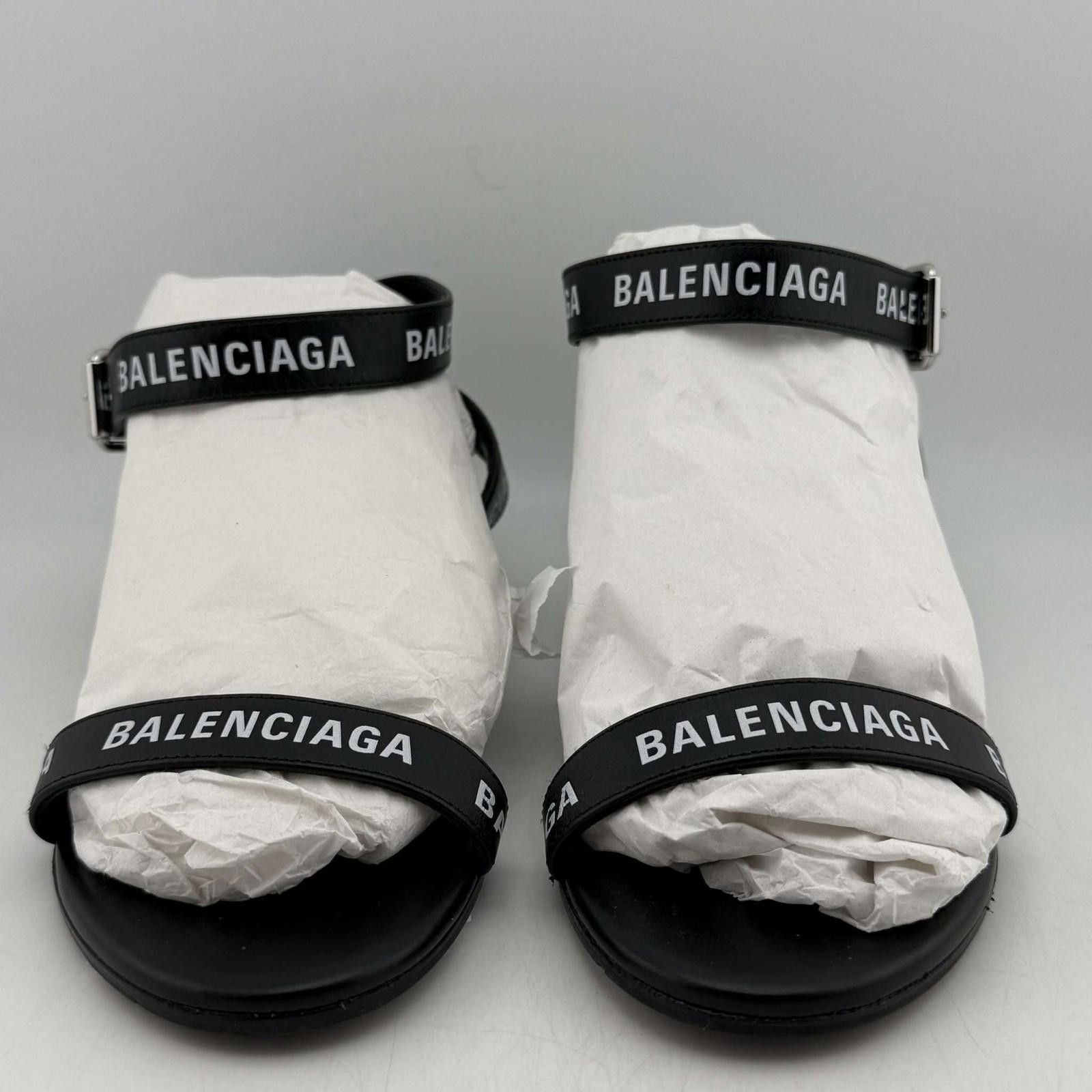 Balenciaga Balenciaga Logo Leather Sandal 36EU New with Box Size US 6 / IT 36 - 4 Thumbnail