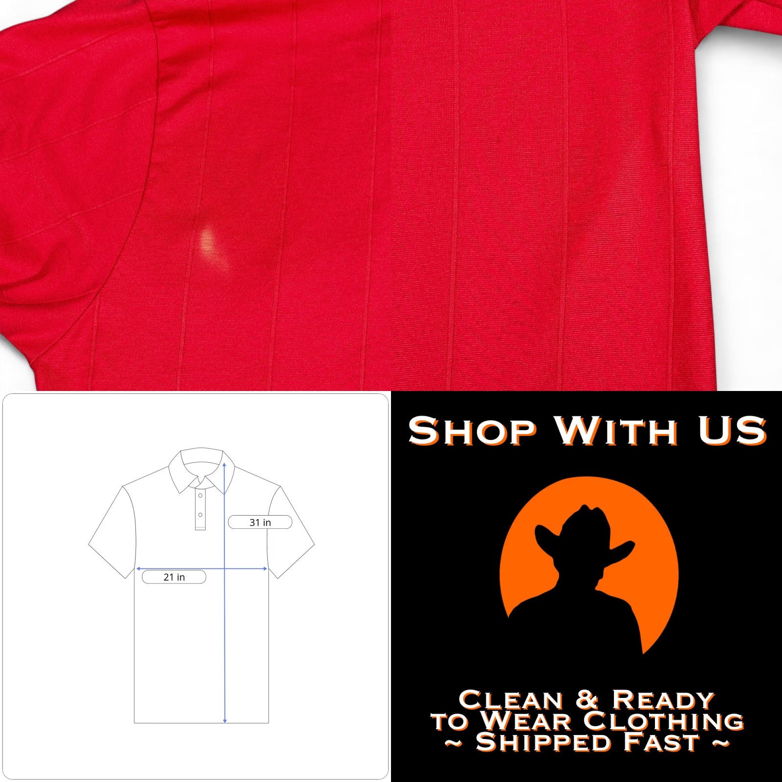 Vintage VINTAGE Classics by Palmland Polo Shirt Polo Adult MEDIUM Red Pocket 90s Golf Shirt Size US M / EU 48-50 / 2 - 8 Thumbnail