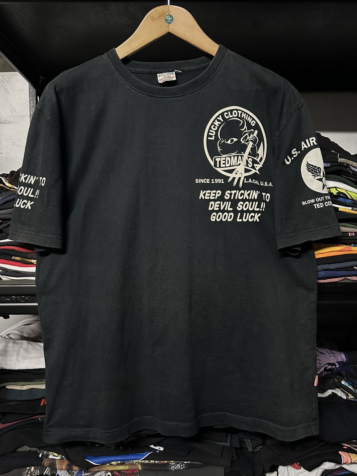 Tedman × Vintage Ted Company Us Air Force Tedman Devil Faded Tee Size US L / EU 52-54 / 3 - 7 Thumbnail