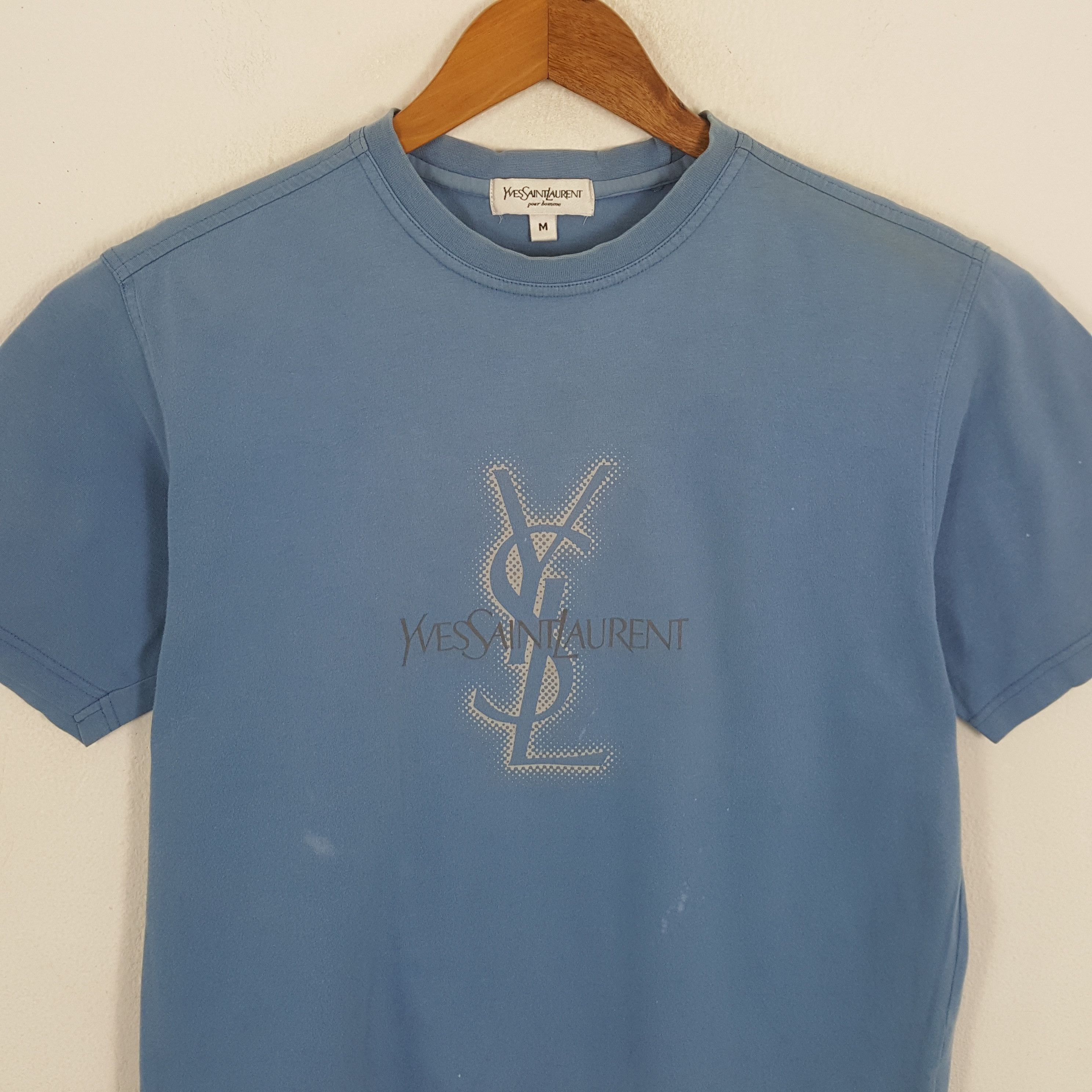 Vintage × Yves Saint Laurent Vintage YVES SAINT LAURENT Italian Fashion Brand T-Shirts Size US L / EU 52-54 / 3 - 2 Thumbnail