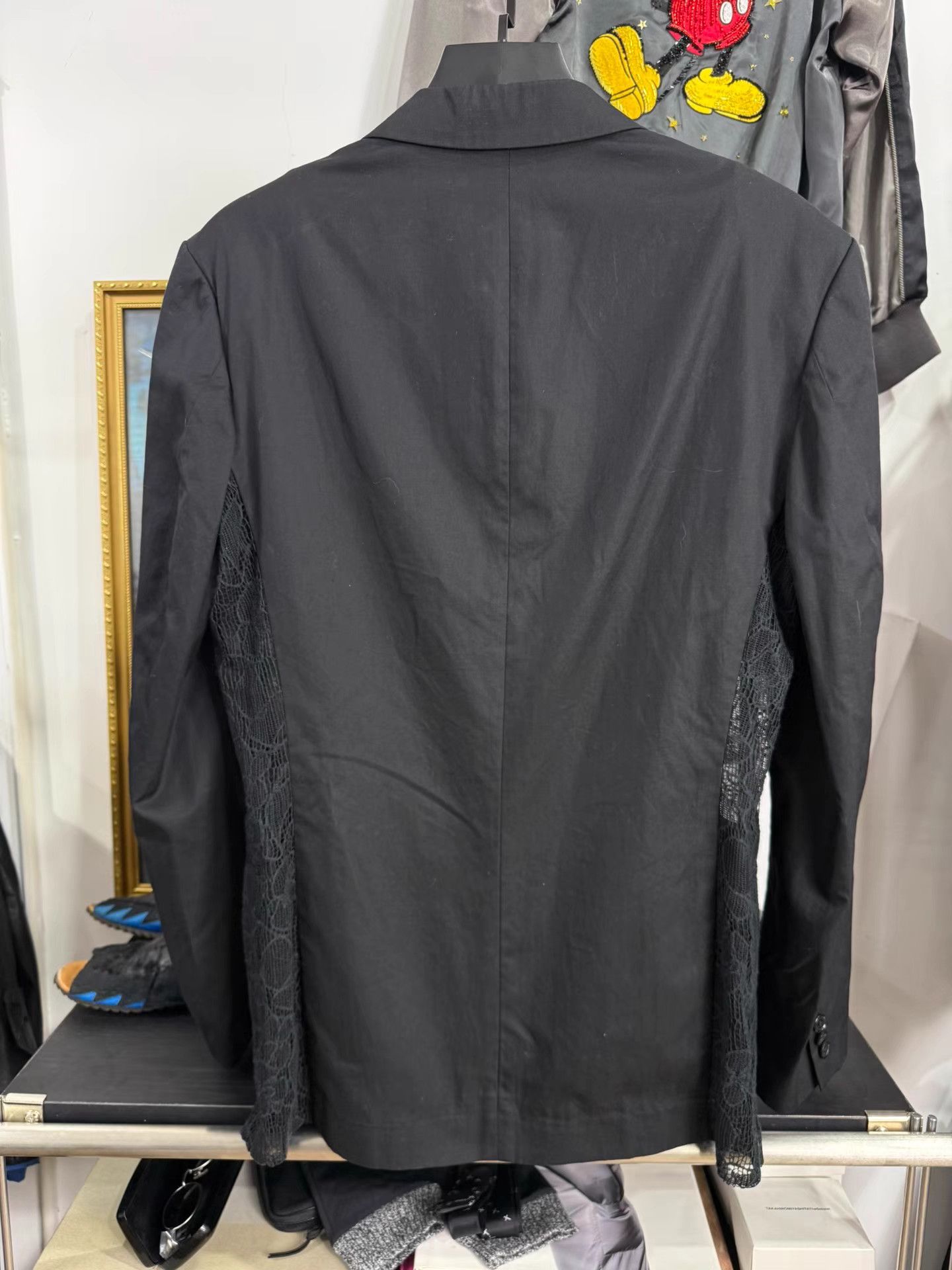 Yohji Yamamoto Yohji Yamamoto Pour Homme Lace Panel Suit Jacket K20 Size US L / EU 52-54 / 3 - 6 Thumbnail