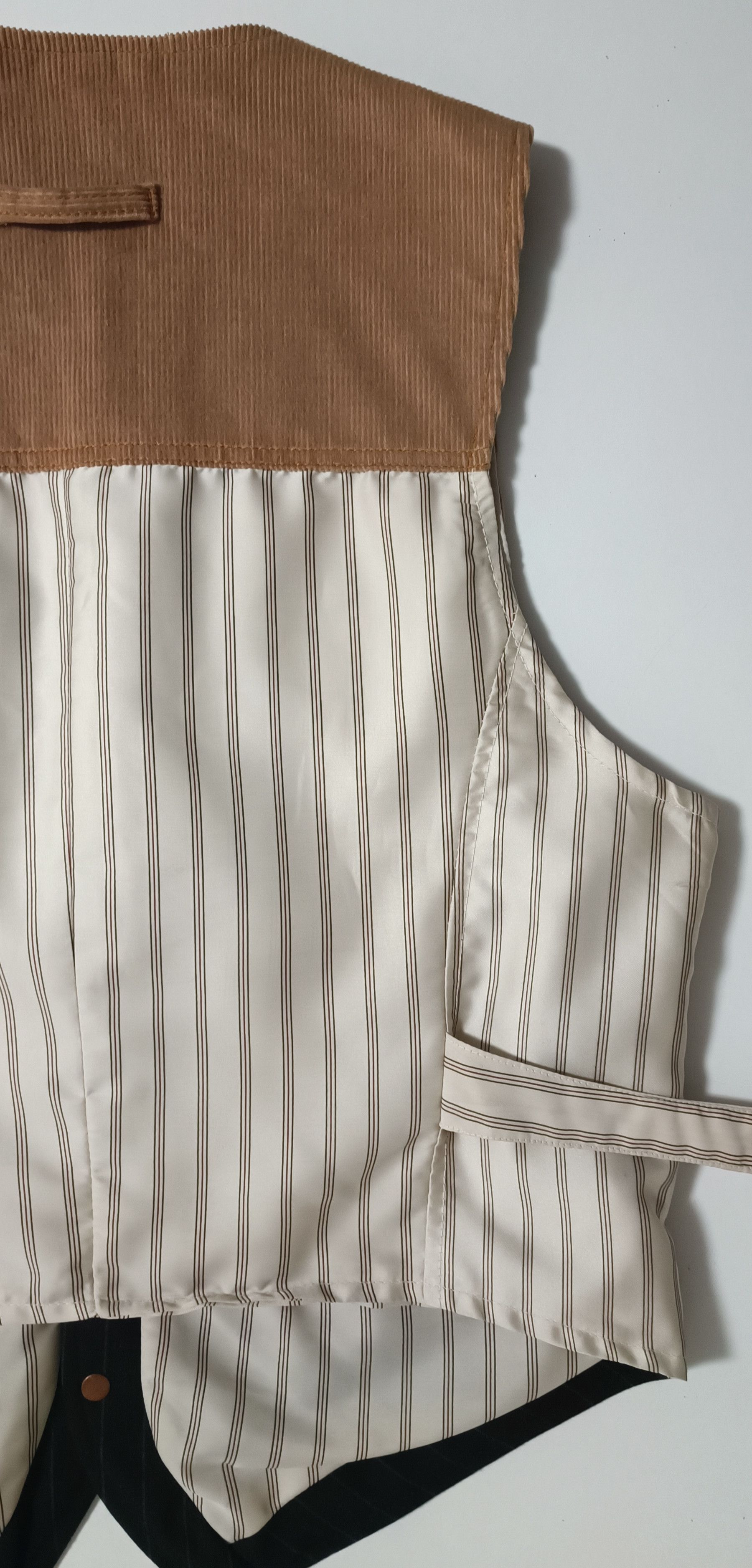 Jean Paul Gaultier 90's - Vest in courdoy and dark gray with stripes Size US S / EU 44-46 / 1 - 13 Thumbnail