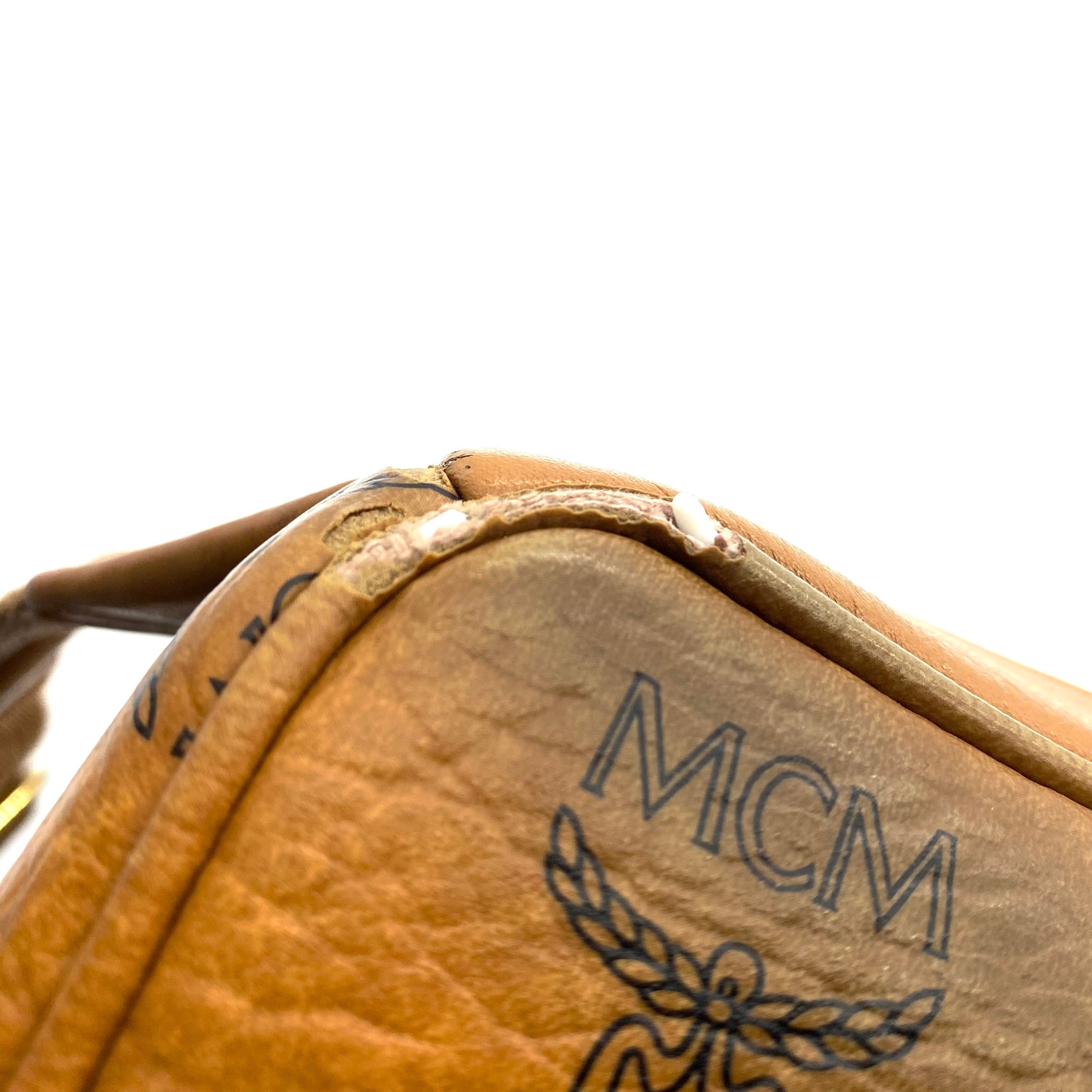 MCM MCM Visetos mini Backpack Cognac Size ONE SIZE - 7 Thumbnail