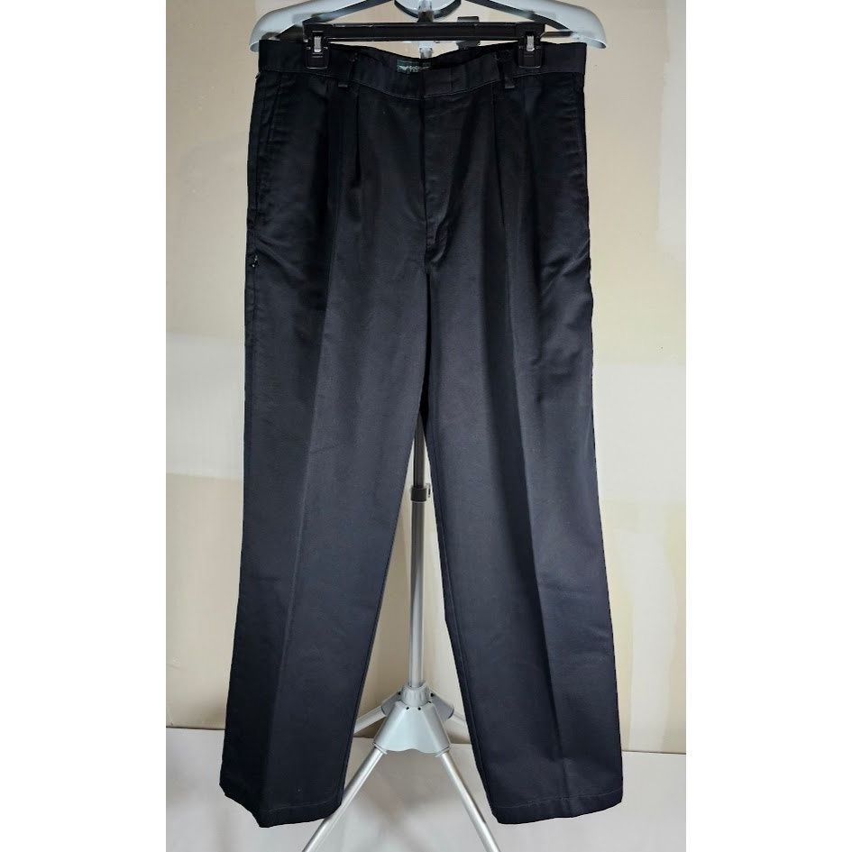 Dockers Dockers Recode Mens Black Pleated Chinos Straight Leg Size US 34 / EU 50 - 2 Thumbnail