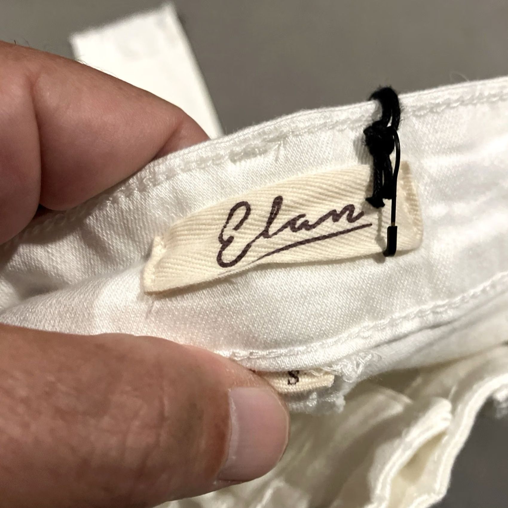 Vintage Elan White Jeans - Distressed Knee - Raw Hem - Size Small - 5-Pocket Denim Skinny Women NWT Size 28" / US 6 / IT 42 - 3 Thumbnail