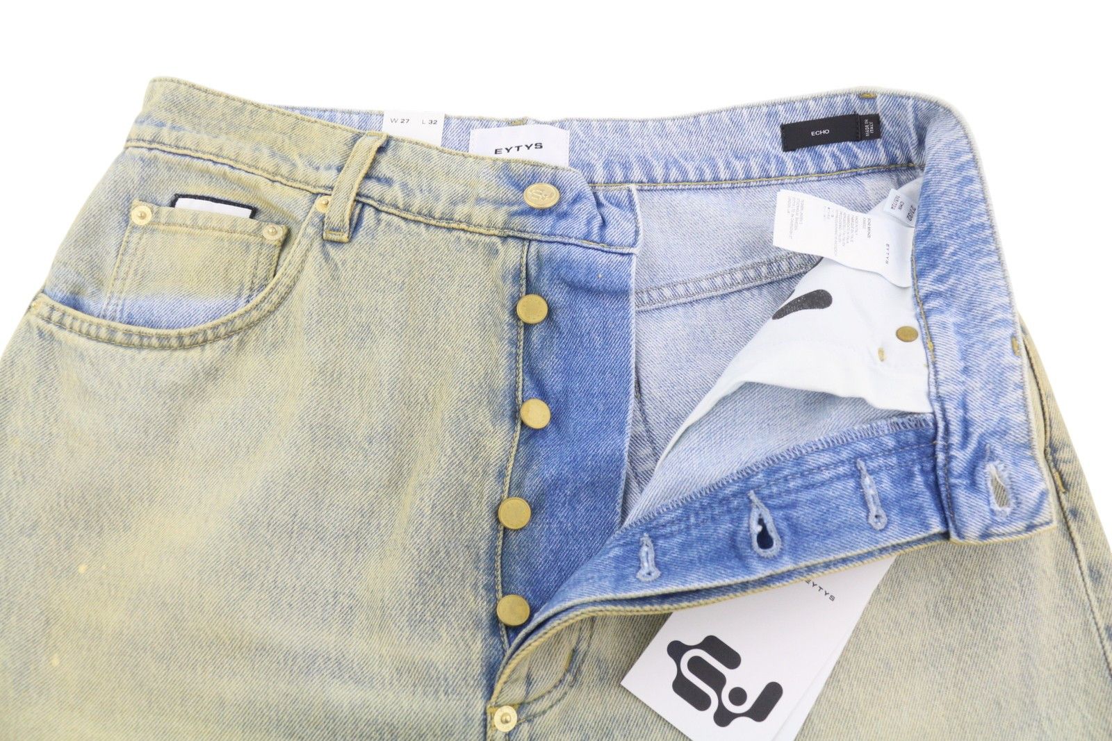 Eytys ECHO BRONZE ULTRA BAGGY W27/L32 Blue Faded RRP370 88866 Size 27" / US 4 / IT 40 - 5 Thumbnail