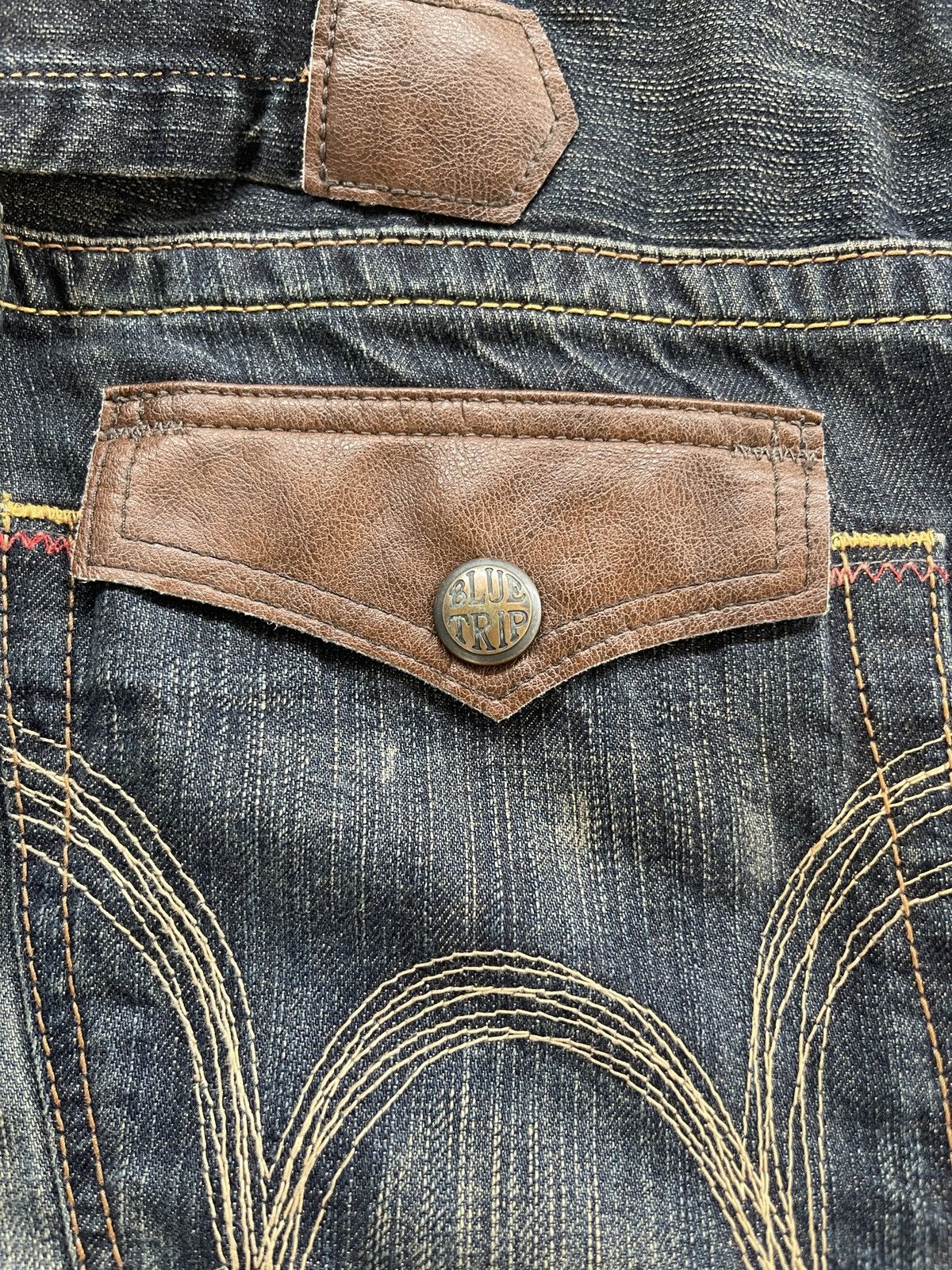Edwin Last Drop🔥Rare🔥Vintage EDWIN Blue Trip Tokyo Japan Denim Size US 33 - 5 Thumbnail