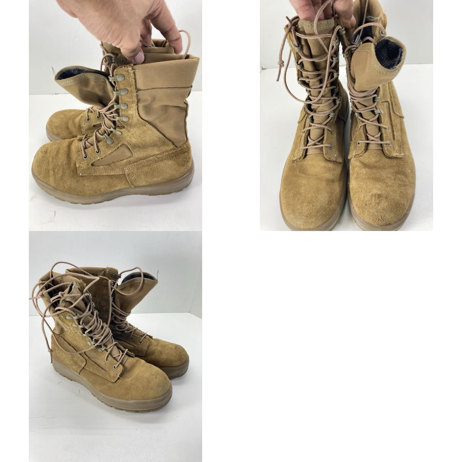 Vintage Belleville Combat Boots FAFTW Women 9.5 WF Wide Coyote Brown Lace Up Goretex Boot Women Wide Brown Size US 10 / IT 40 - 9 Thumbnail