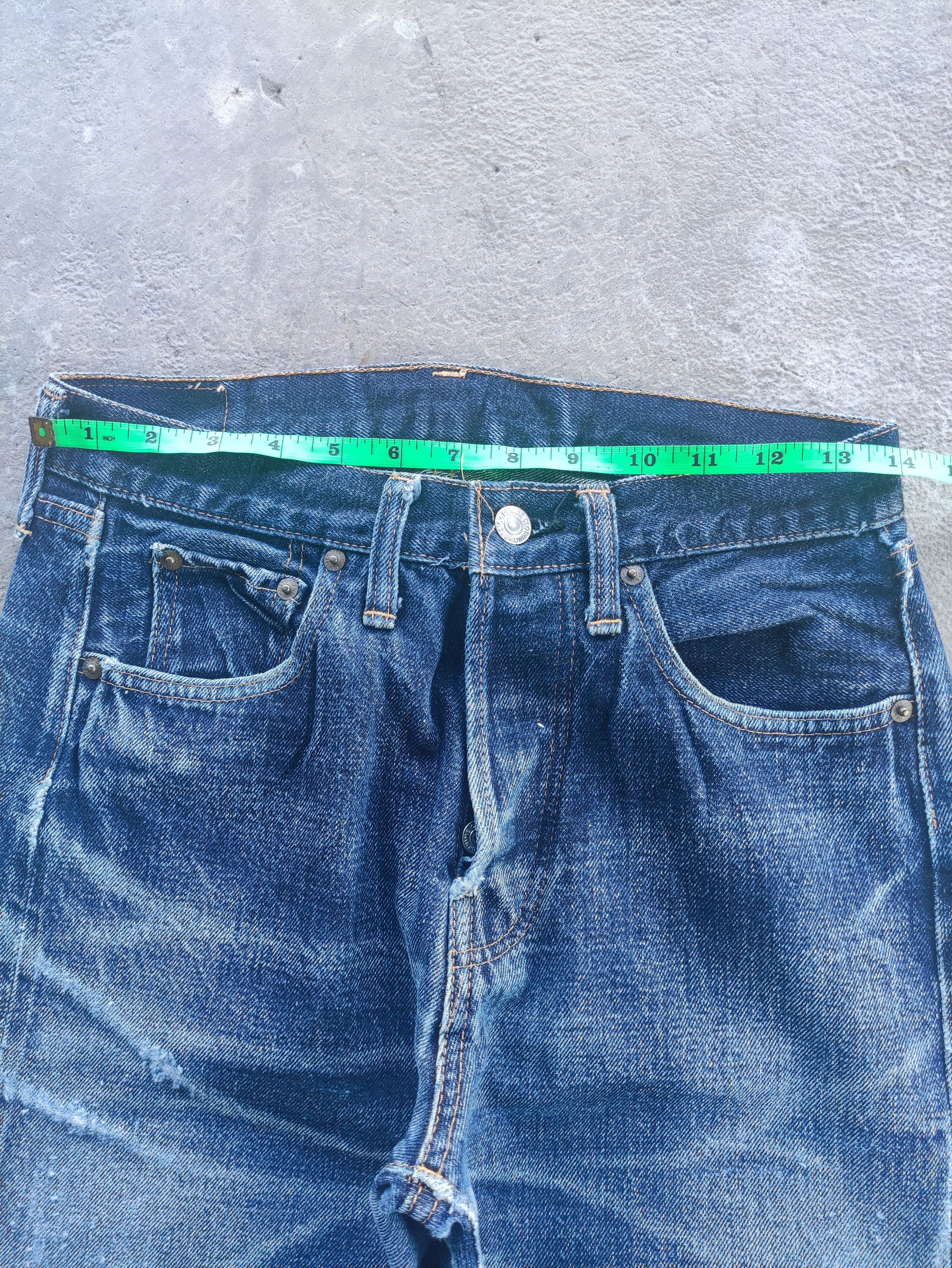 Japanese Brand Vintage Japanese Brand Button Distressed Faded Denim Pants Size US 28 / EU 44 - 6 Thumbnail