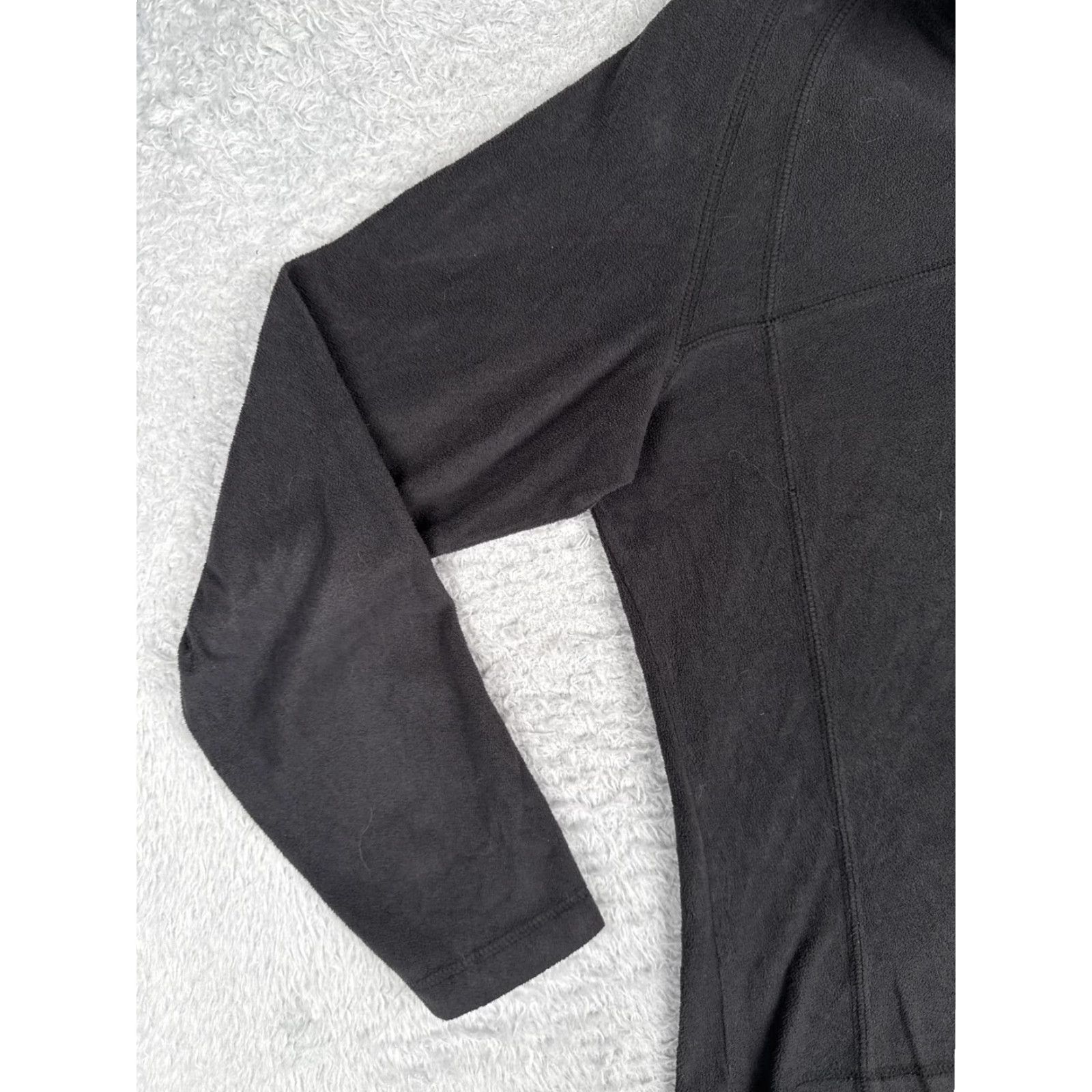 Vintage Columbia Womens Pullover Shirt Black 1/4 Zip Pocket Fleece Outdoor Hiking Size L / US 10 / IT 46 - 3 Thumbnail