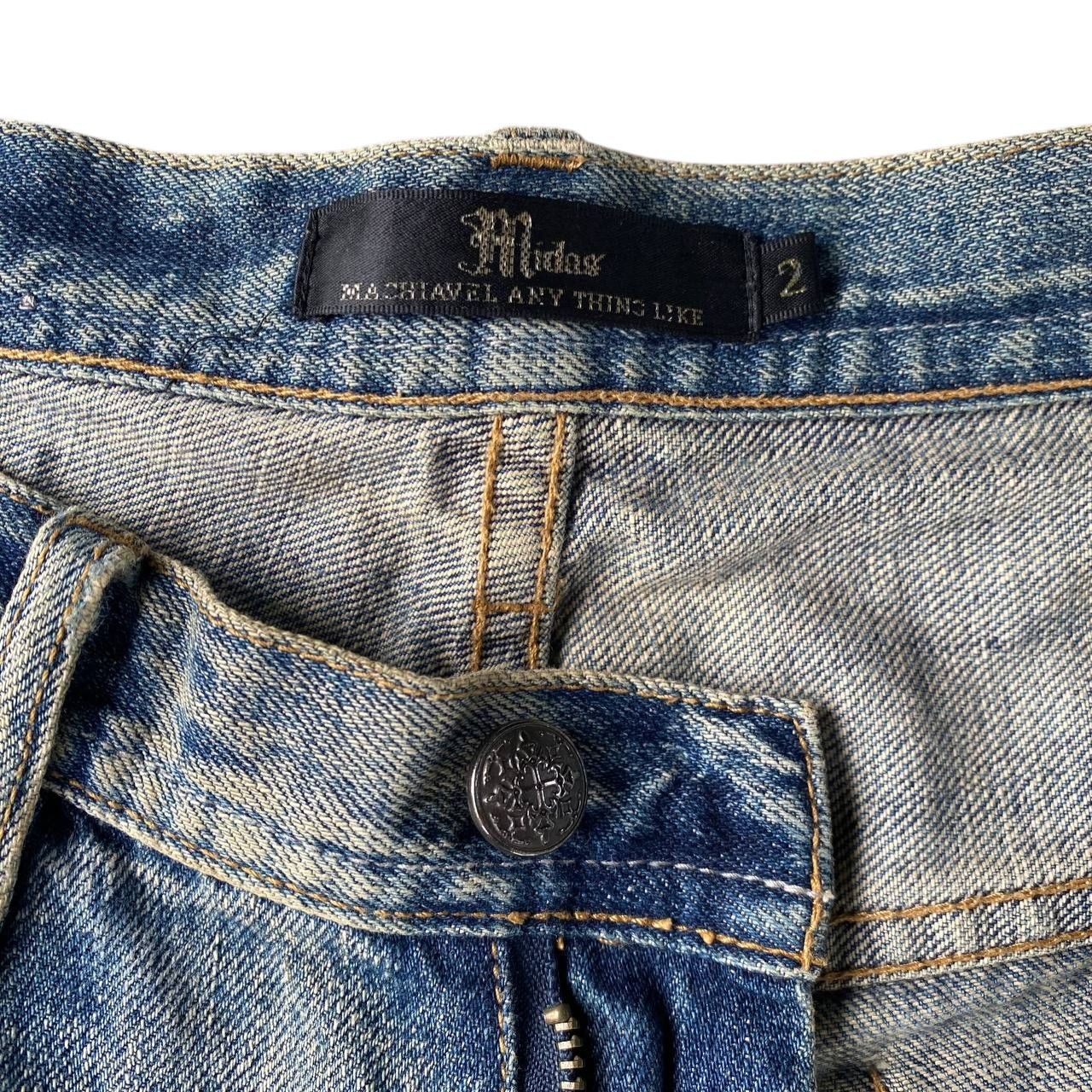 Japanese Brand FLARE Midas Japan "Gimmick" Distressed Grunge Cyber Punk Size US 29 - 13 Thumbnail