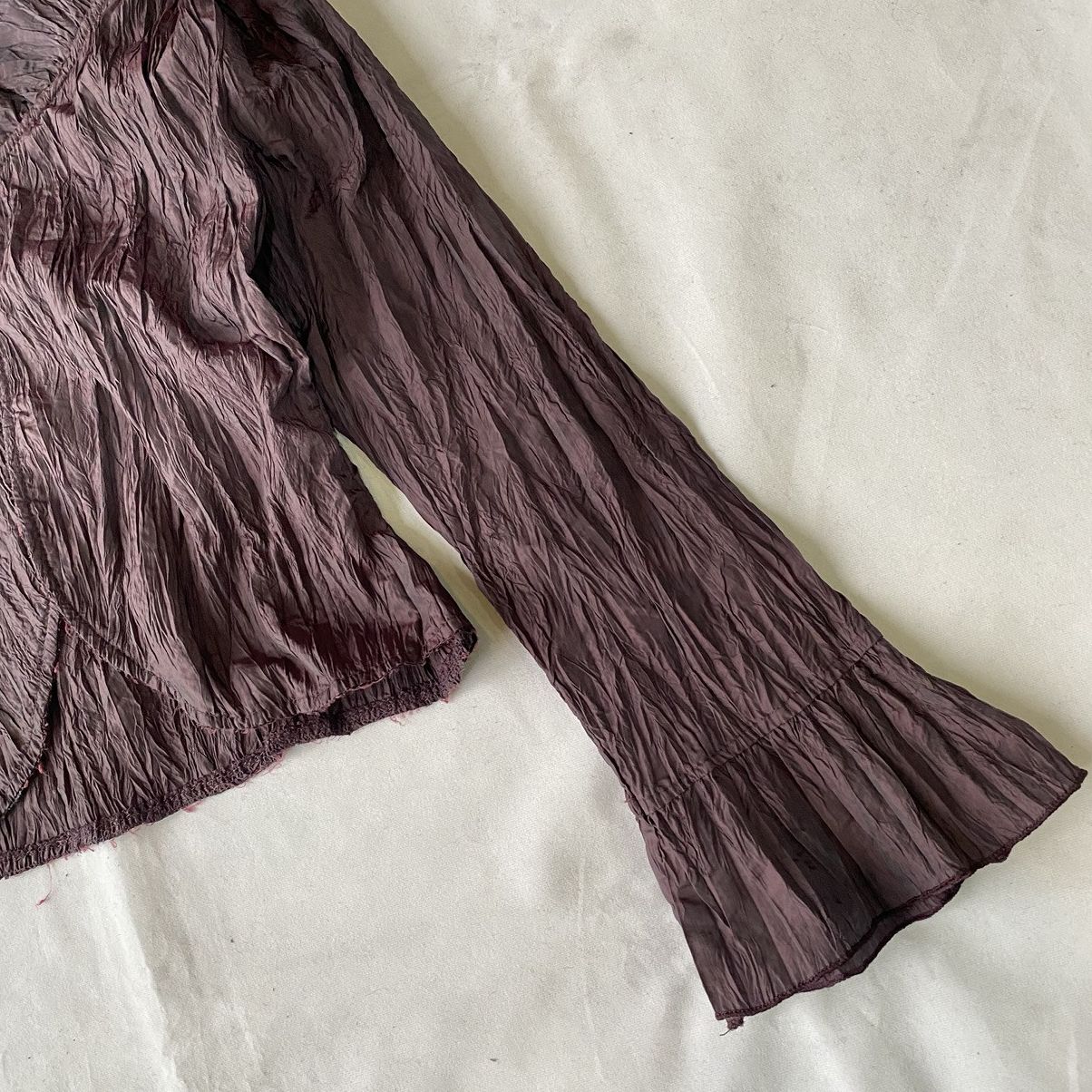 Japanese Brand × Vintage Vintage Ruffle Collar Crinkle Outerwear Avant Garde Style Size S / US 4 / IT 40 - 6 Thumbnail