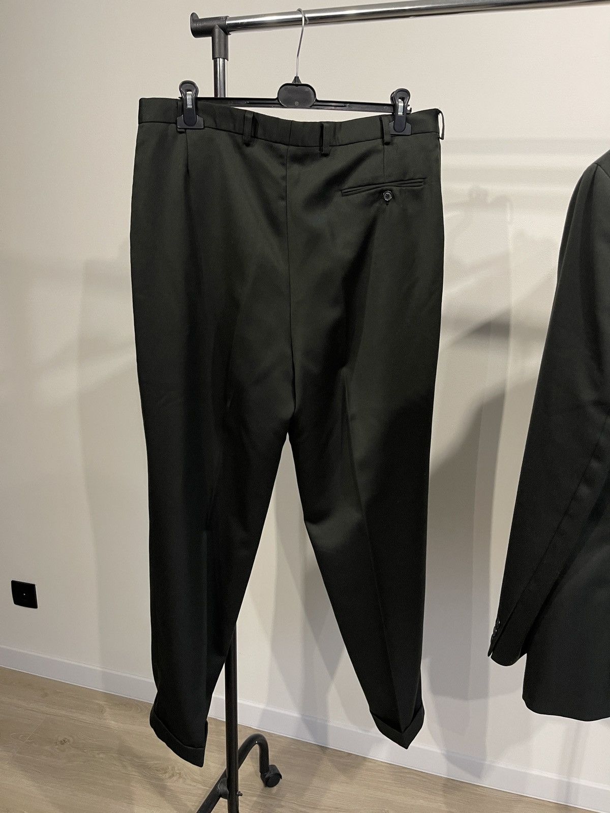 Vintage Vintage classic suit double-breasted khaki blazer trousers Size 46R - 5 Thumbnail
