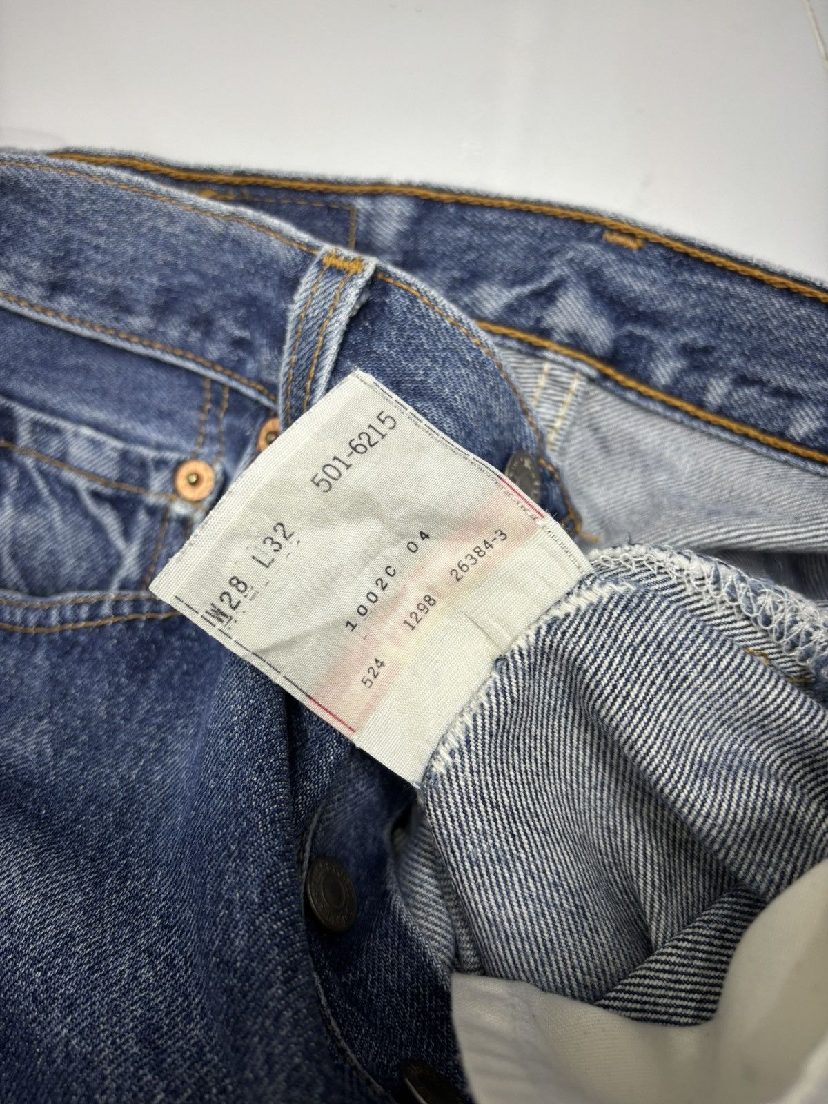 Levi's Vintage Levis 501 USA Blue Distressed Denim Jeans Size US 27 - 13 Thumbnail