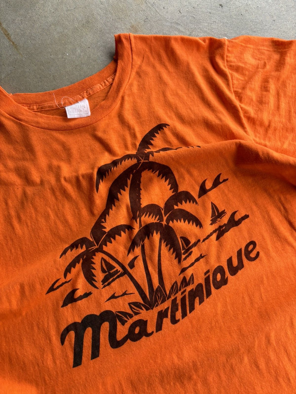 Vintage Crazy 70s Martinique Scree Stars Paper Thin Original Tee Size US XL / EU 56 / 4 - 3 Thumbnail
