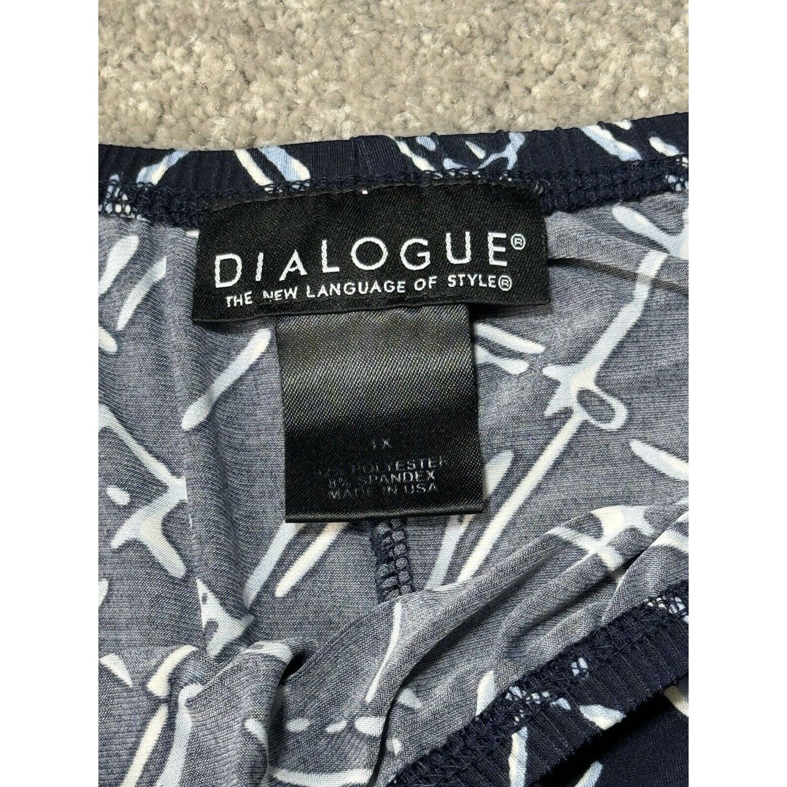 Other Dialogue Skirt Plus Size 1X Midi Abstract Geometric Ruffled Size 34" / US 12 / IT 48 - 5 Thumbnail
