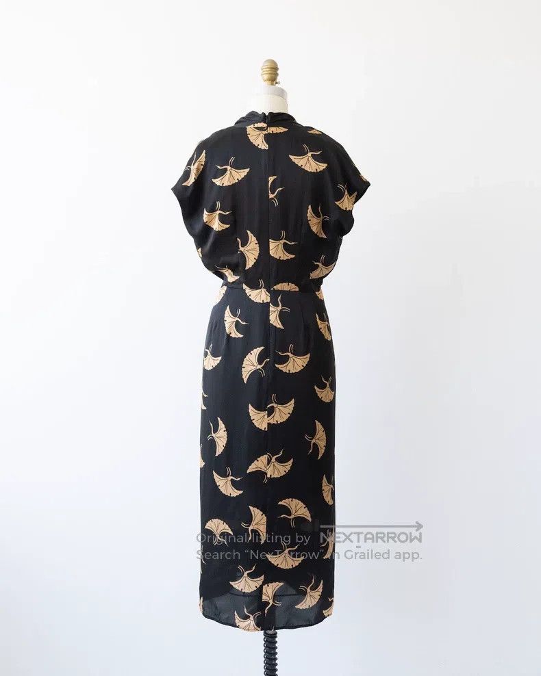 Dries Van Noten Dries Van Noten size:36 Silk Ginkgo Print Sleeveless Dress Size S / US 4 / IT 40 - 3 Thumbnail
