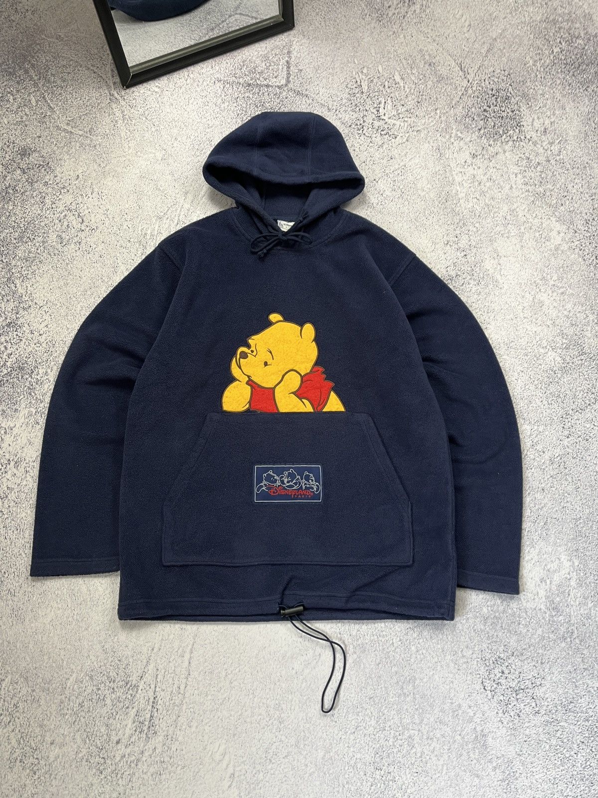 Vintage Disneyland Paris Winnie the Pooh Fleece Hoodie Big Logo Size US S / EU 44-46 / 1 - 1 Thumbnail