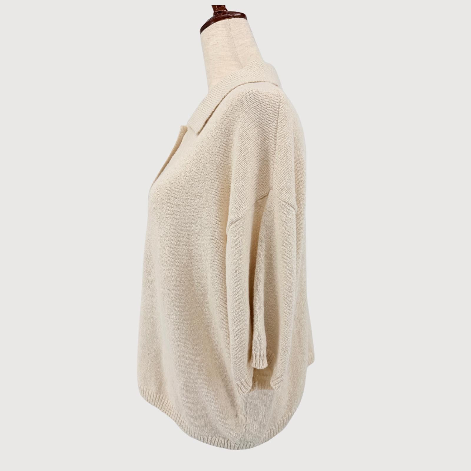 Rails Rails Cardigan Holland Knit Short Sleeve Cream L Size L / US 10 / IT 46 - 3 Thumbnail