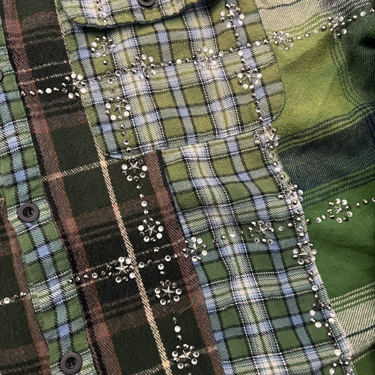 Vale Vale Forever Rhinestone Flannel Frankenstein Size US XL / EU 56 / 4 - 5 Thumbnail