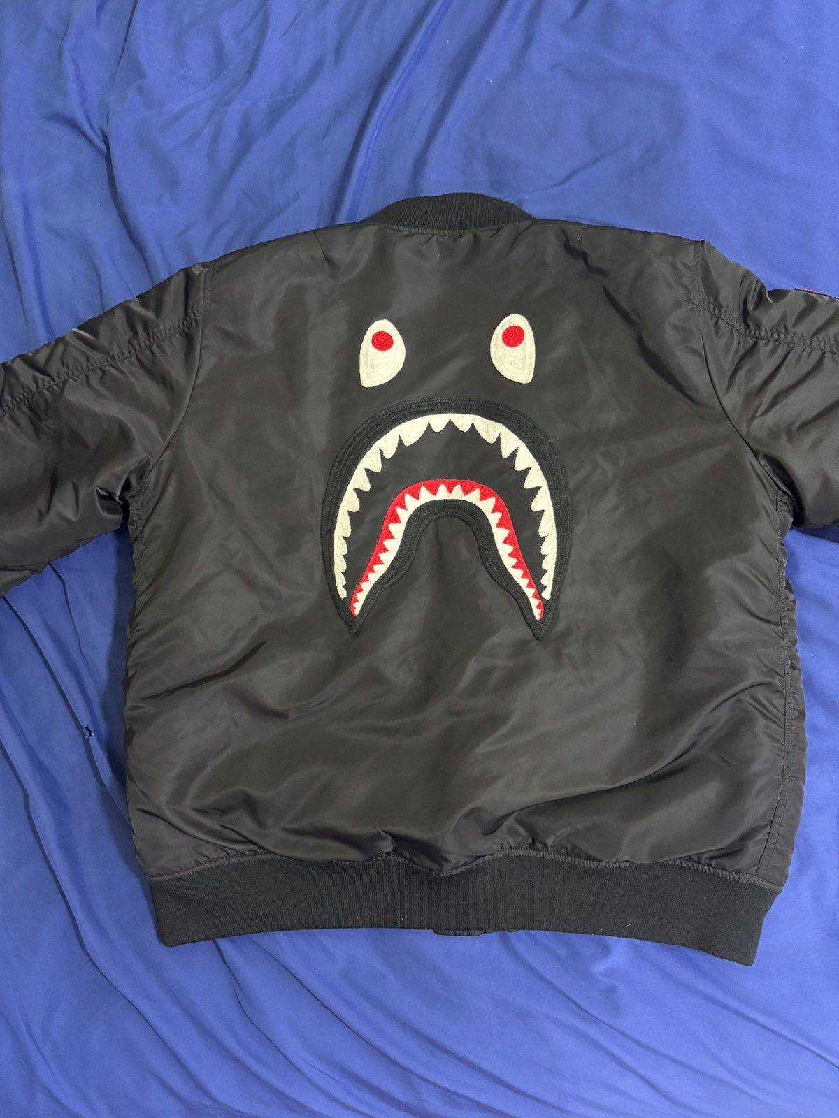 Bape Bape shark bomber jacket, Size XL, Condition as brand New Size US XL / EU 56 / 4 - 2 Thumbnail
