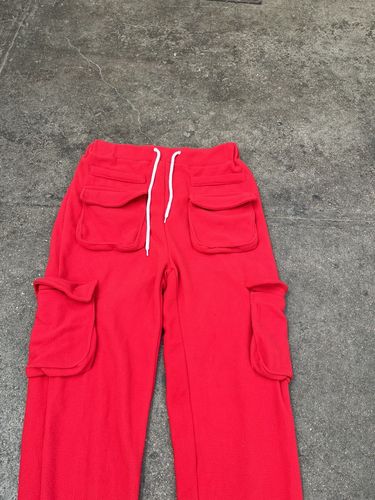 Vintage Cargo Sweatpants Red XXL Size US 36 / EU 52 - 2 Thumbnail