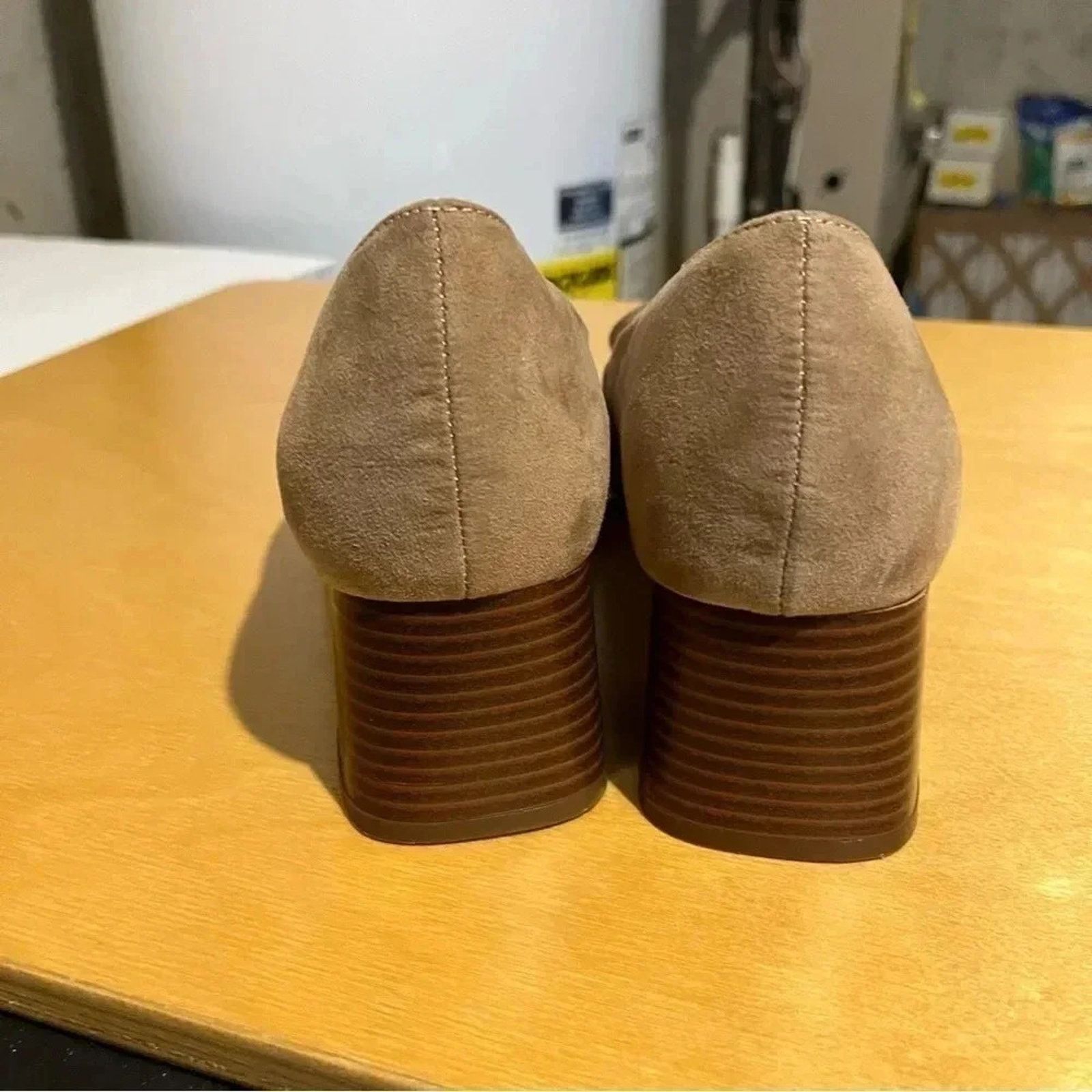Other Kelly & Katie Beeka Tan Mules Loafers 9.5 Shoes Block Heel Size US 9.5 / IT 39.5 - 5 Thumbnail
