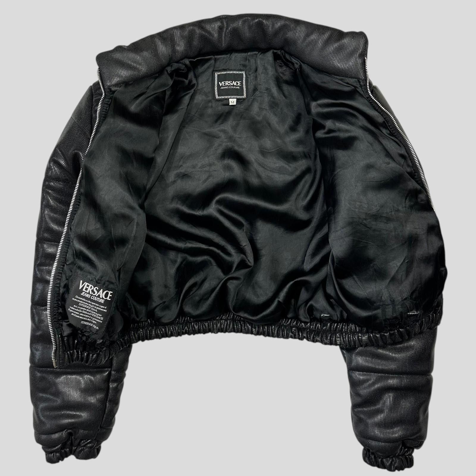 Versace Versace VJC 90’s Liquid Silk Ribbed Cropped Puffer - S/M Size M / US 6-8 / IT 42-44 - 6 Thumbnail