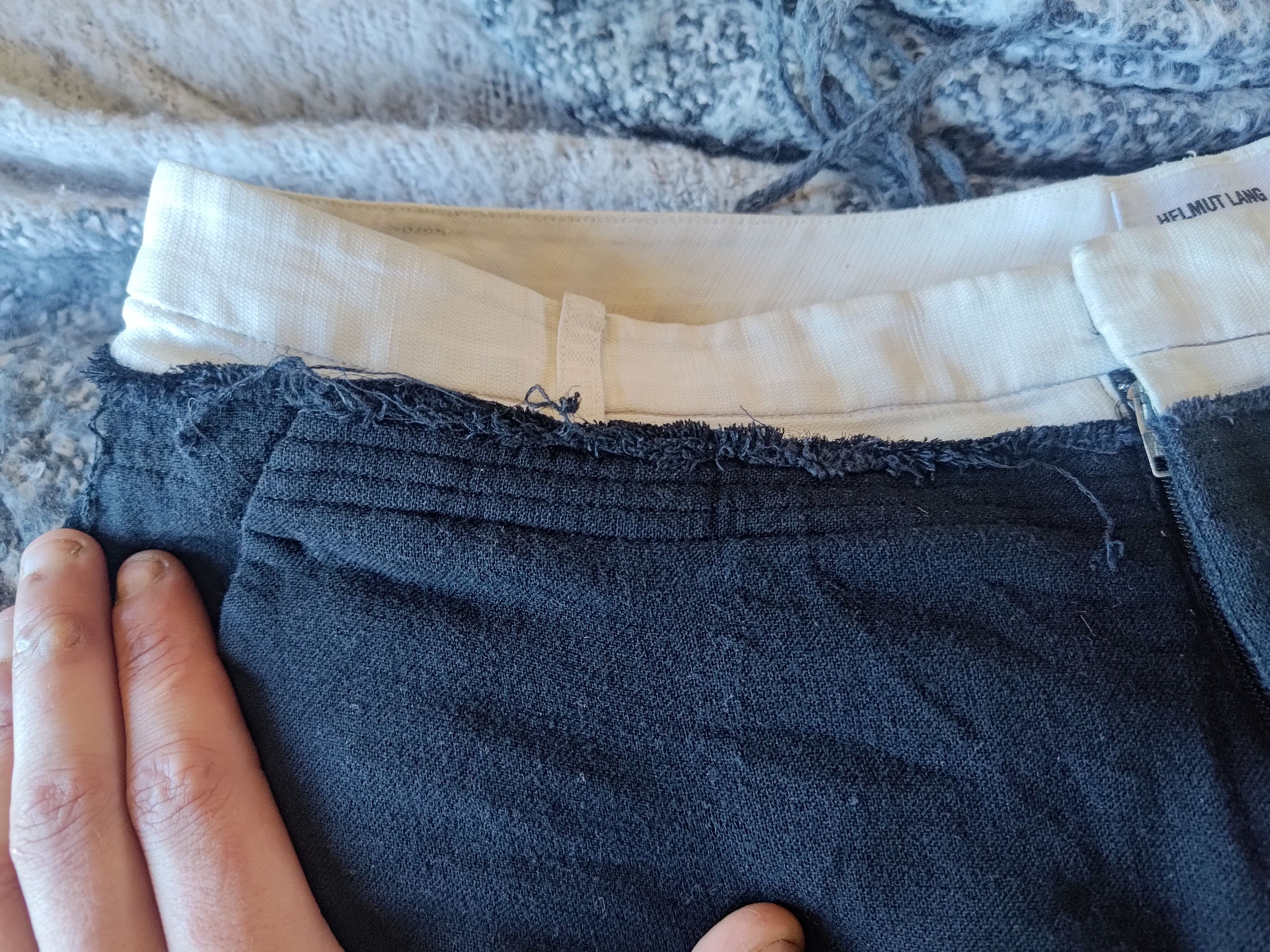 Helmut Lang Helmut Lang casual silk pants with white waistband Size US 32 / EU 48 - 2 Thumbnail