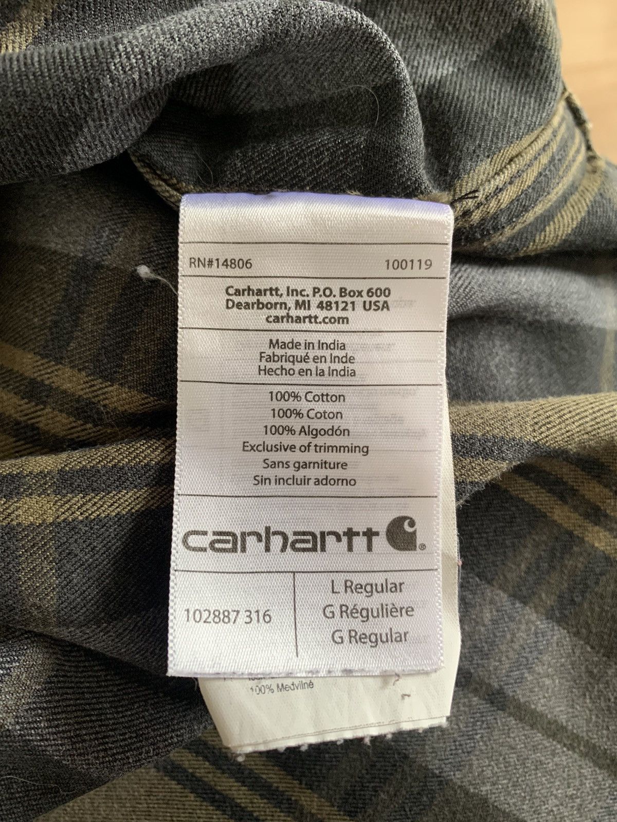 Carhartt × Vintage Vintage Carhartt EMEA Hubbard Plaid Shirt Size US L / EU 52-54 / 3 - 8 Thumbnail