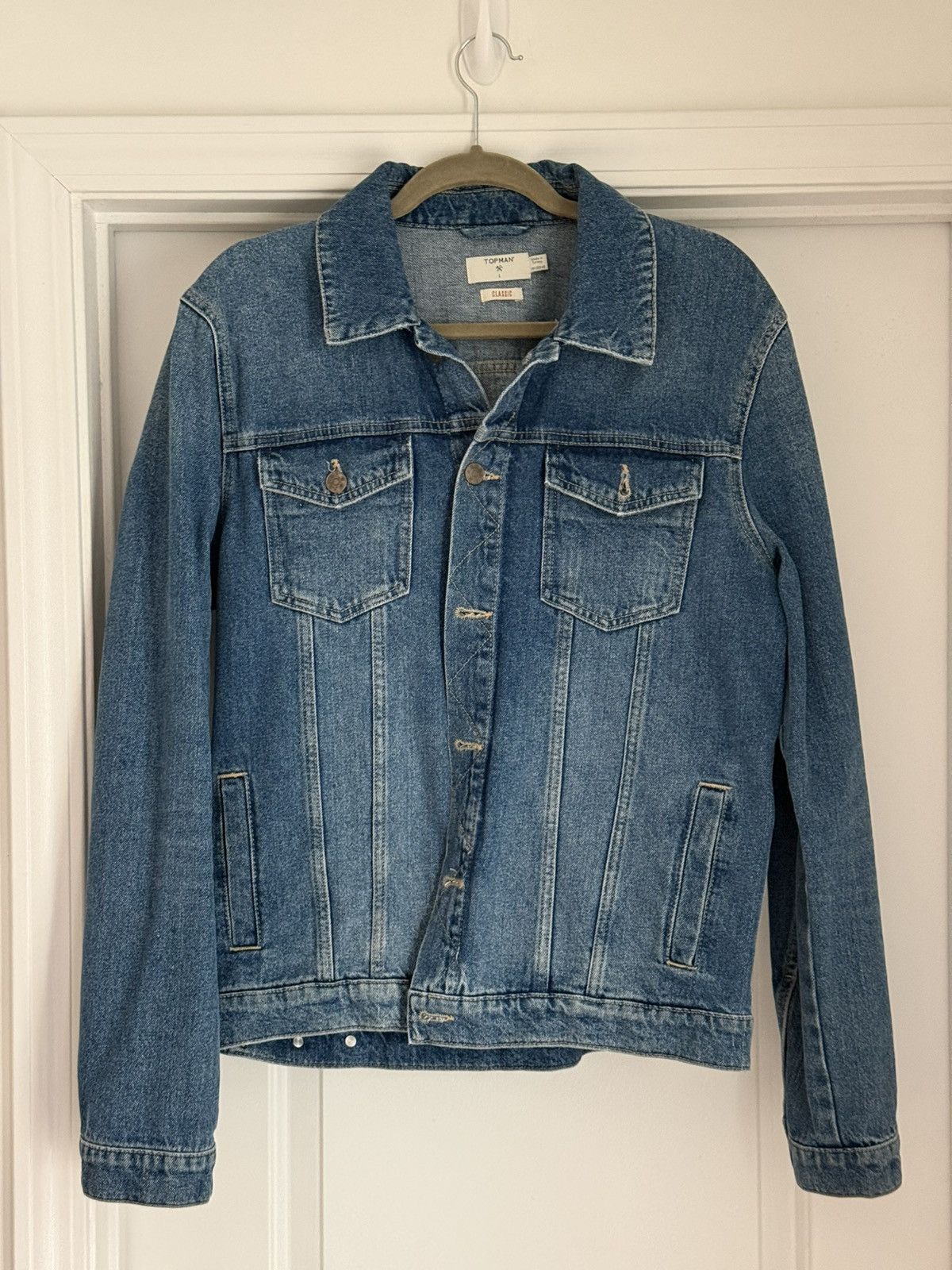 Topman Denim Medium Wash Jacket Size US L / EU 52-54 / 3 - 5 Thumbnail