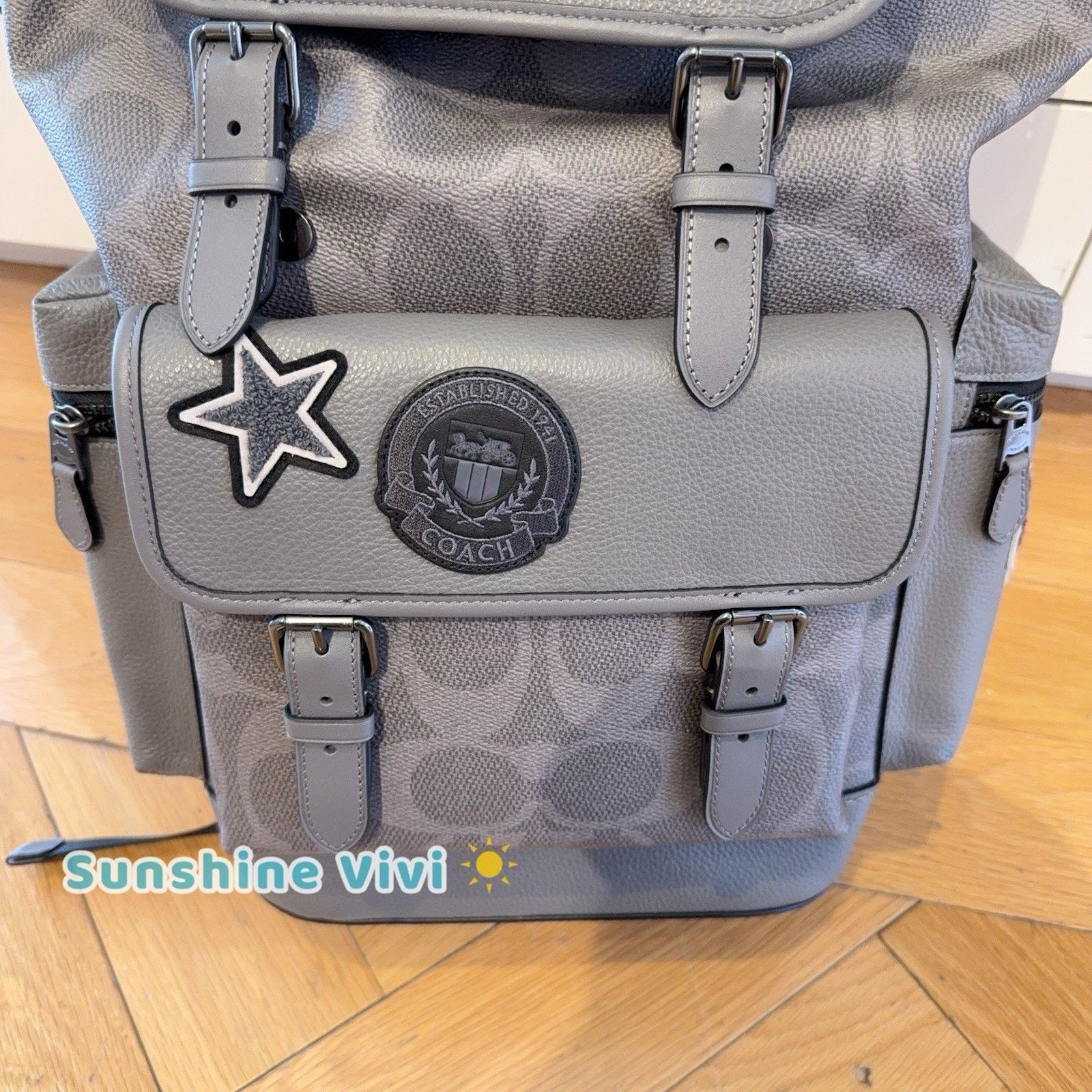 Coach NWT Coach MEN Large Sprint Backpack Patches CCG03 Grey Size ONE SIZE - 8 Thumbnail