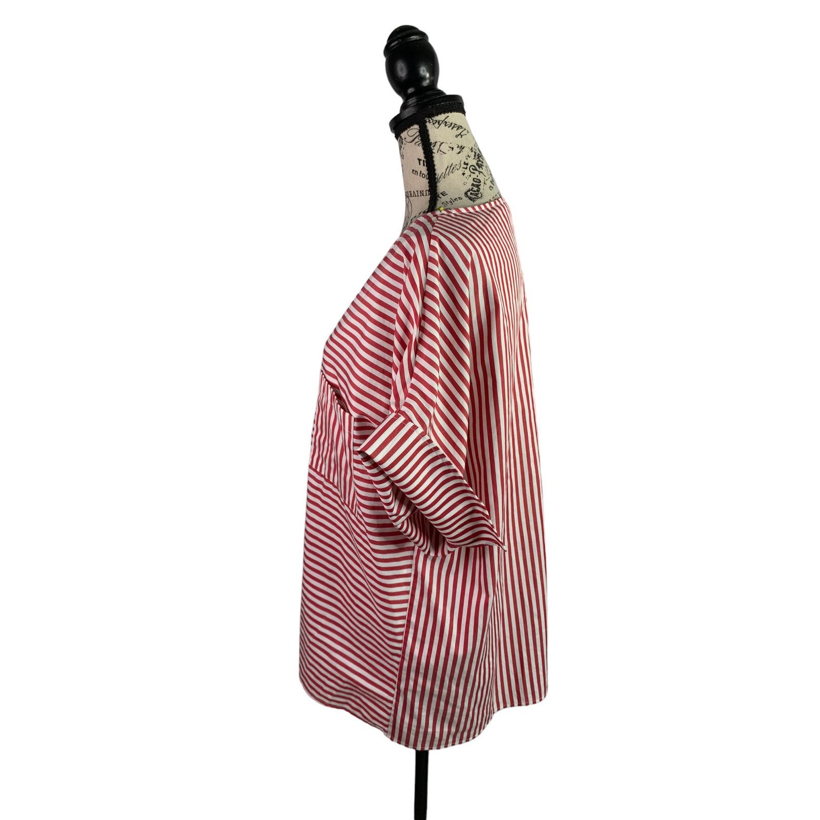 Public School Public School New York Women's Sz 4 Blouse White-Red Striped Size S / US 4 / IT 40 - 8 Thumbnail