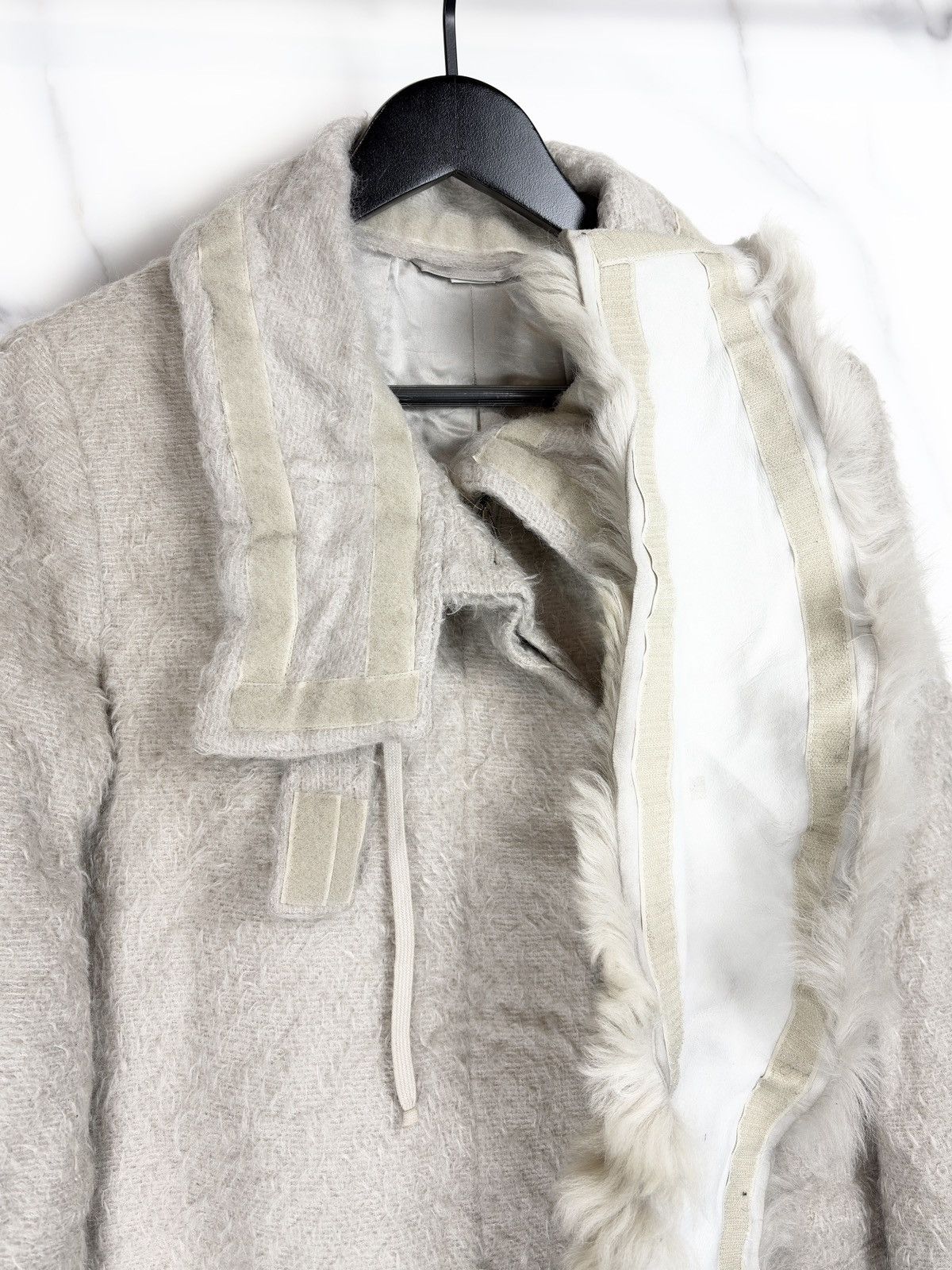 Helmut Lang AW00 Helmut Lang Fur Collar Mohair Astro Biker Jacket Parka Size US S / EU 44-46 / 1 - 6 Thumbnail