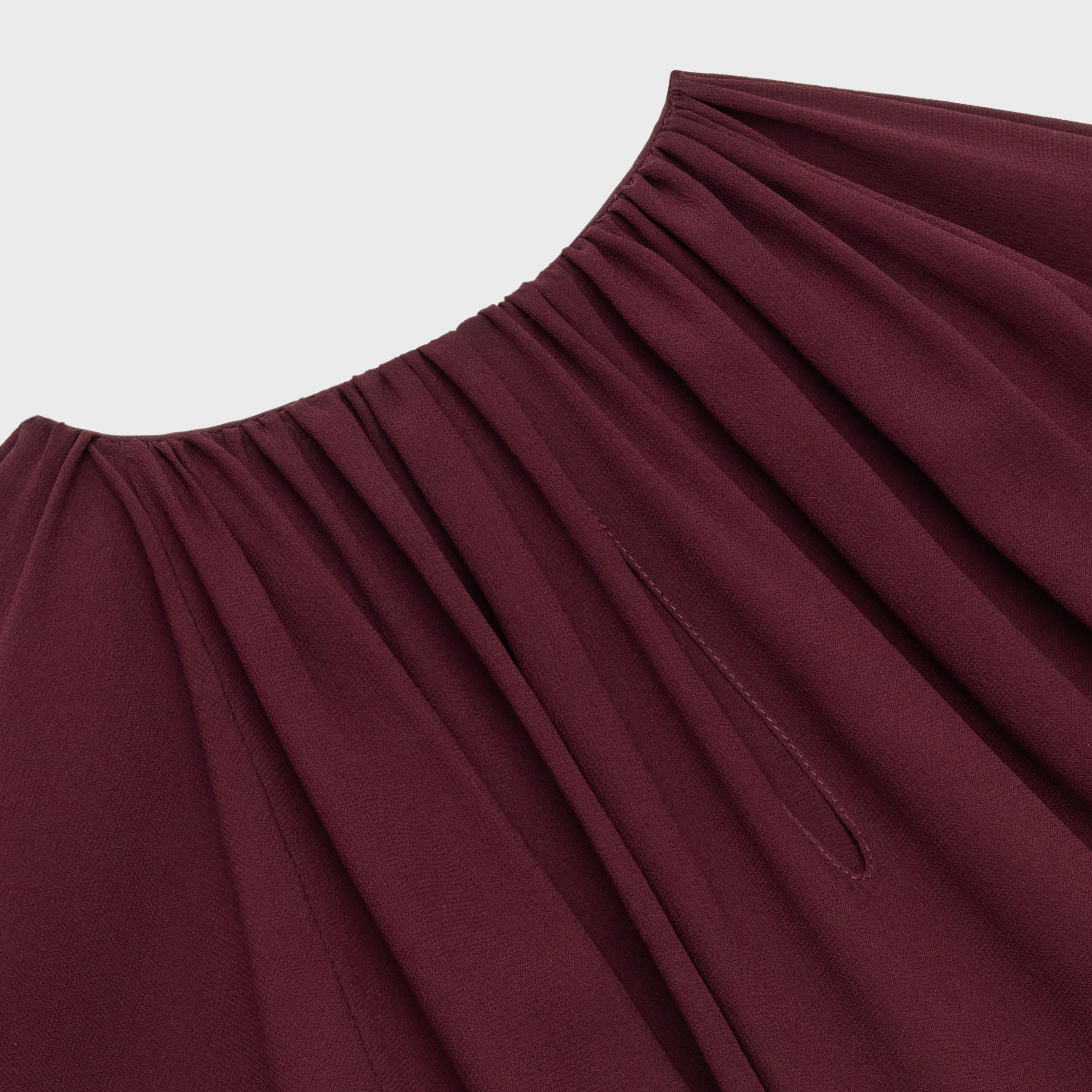Celine o1y0725 Silk Blouse in Burgundy Size S / US 4 / IT 40 - 3 Thumbnail