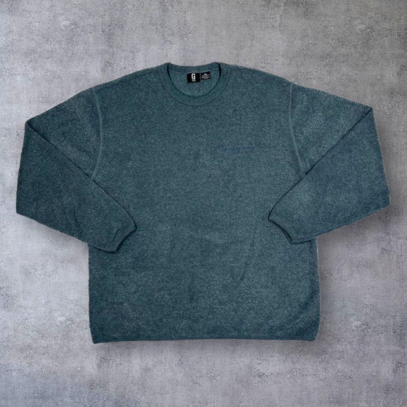 Guess GUESS Embroidered Sweatshirt Mini Spellout Fleece Dark Grey XXL Mens Sweatshirt Pullover Long Sleeve Size US XXL / EU 58 / 5 - 2 Thumbnail