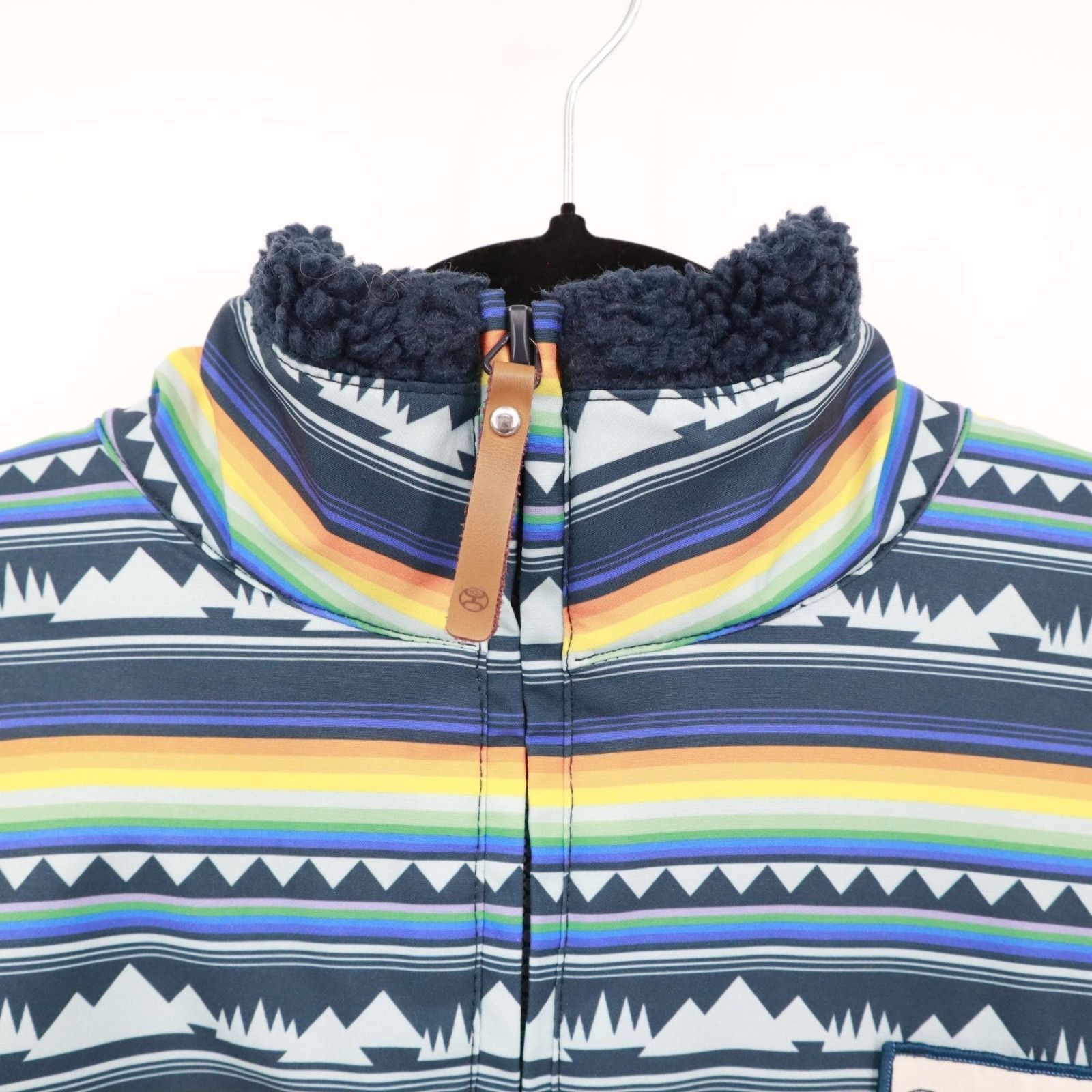 Other Hooey Sherpa Pullover Jacket Mens S Navy Boho Western Aztec Size US S / EU 44-46 / 1 - 7 Thumbnail