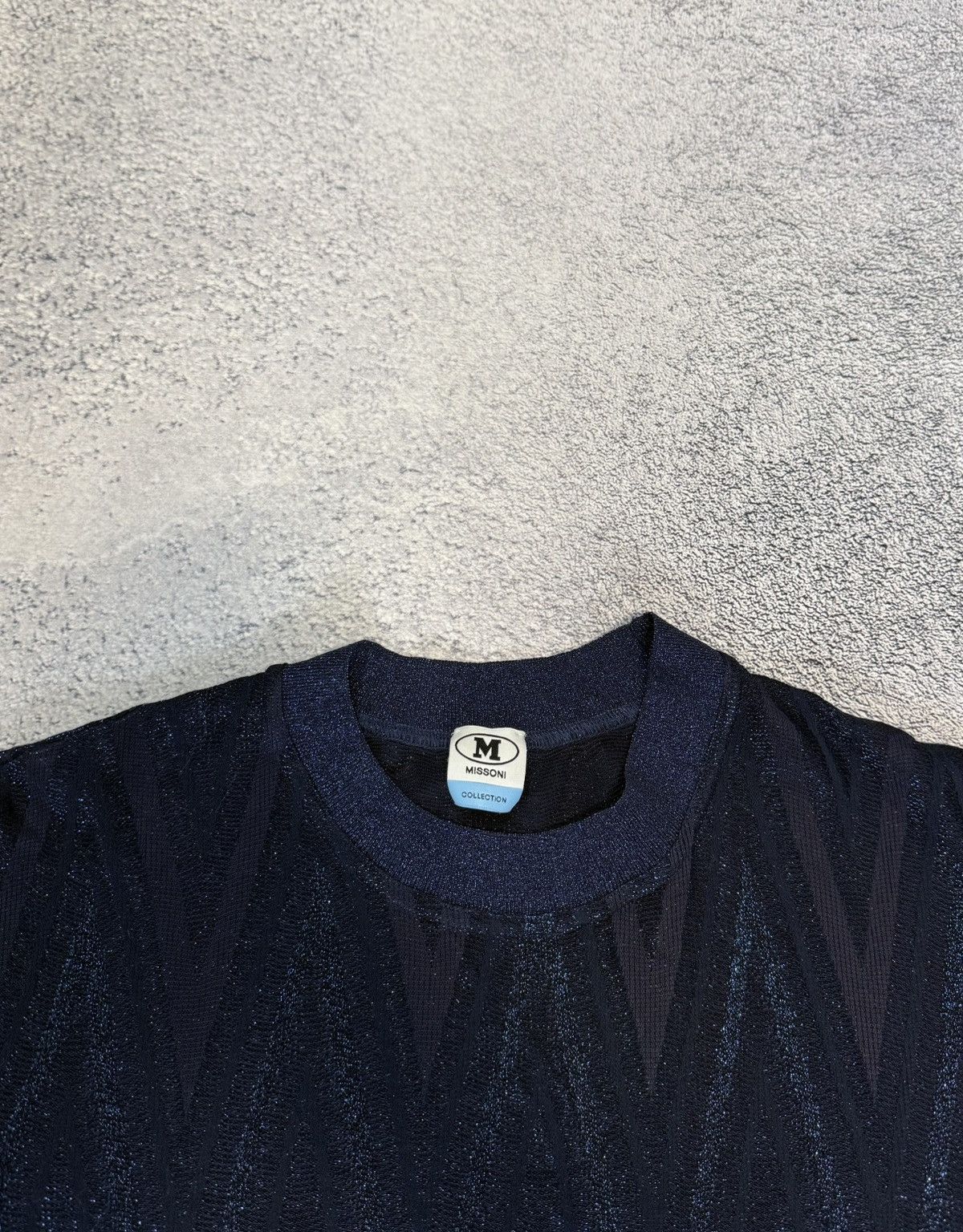 Missoni Missoni Lurex Zig Zag T-Shirt Metallic Textured Knit Top XS Size XS / US 0-2 / IT 36-38 - 7 Thumbnail