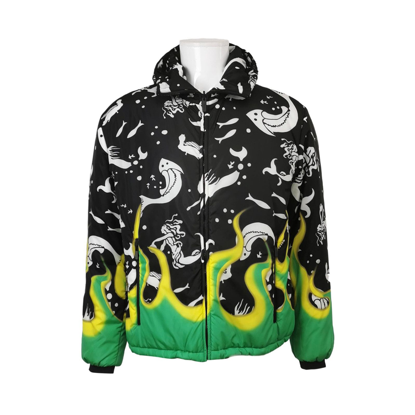 Prada Prada Color Block Long Sleeve Reversible Puffer Jacket - dmc Size S / US 4 / IT 40 - 1 Thumbnail