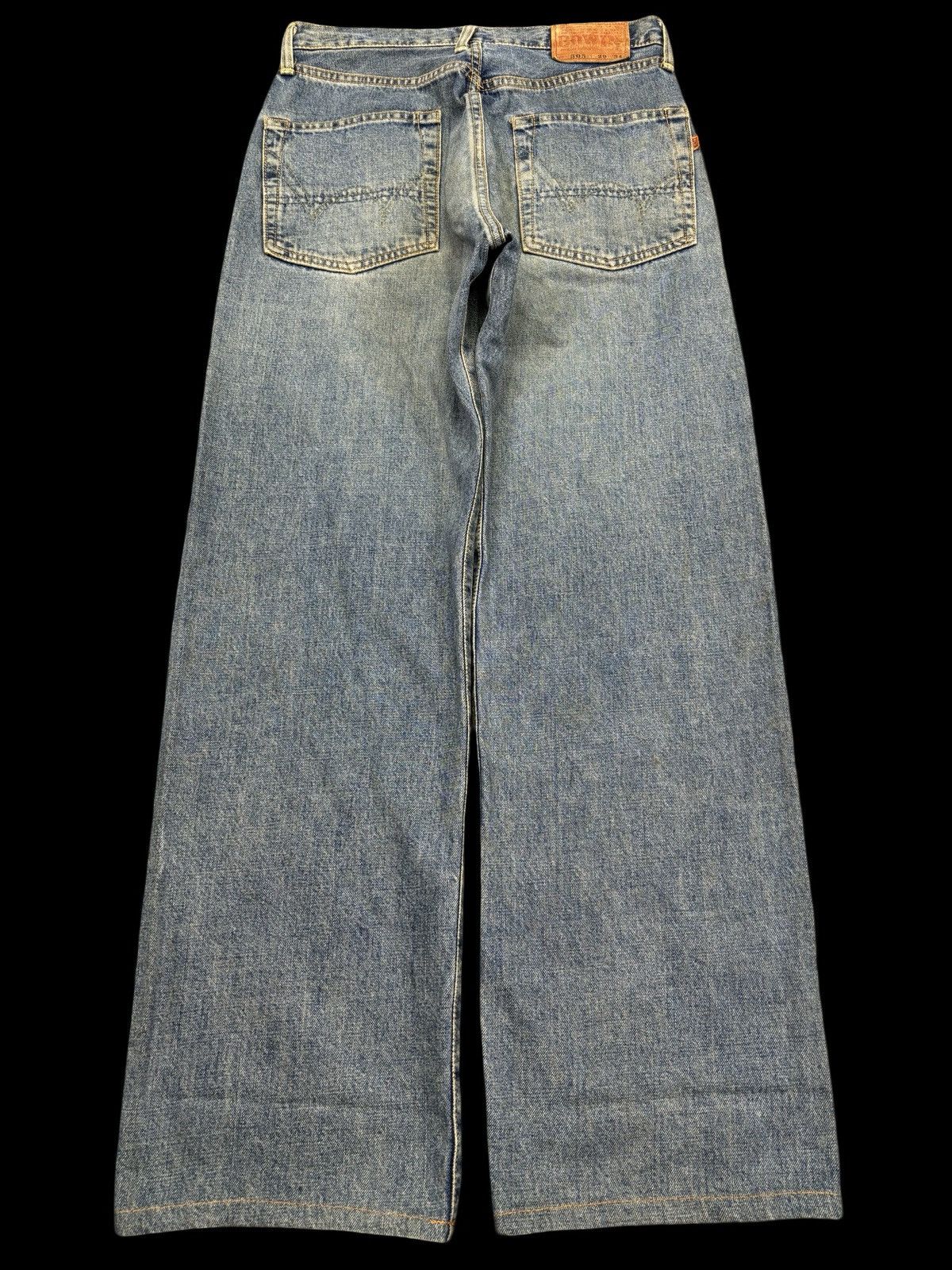 Edwin Wide Baggy 90s Selvedge Edwin 505 Medium Wash Denim F829 Size US 29 - 2 Thumbnail
