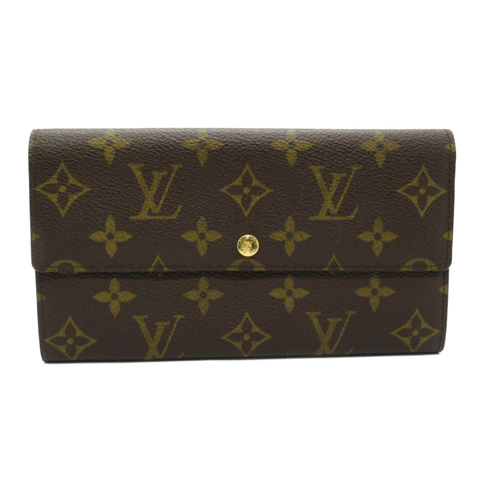Louis Vuitton Louis Vuitton Pochette Porto Mone Credit Bi-Fold Long Wallet Coated Canvas Monogram Brown Size ONE SIZE - 1 Thumbnail
